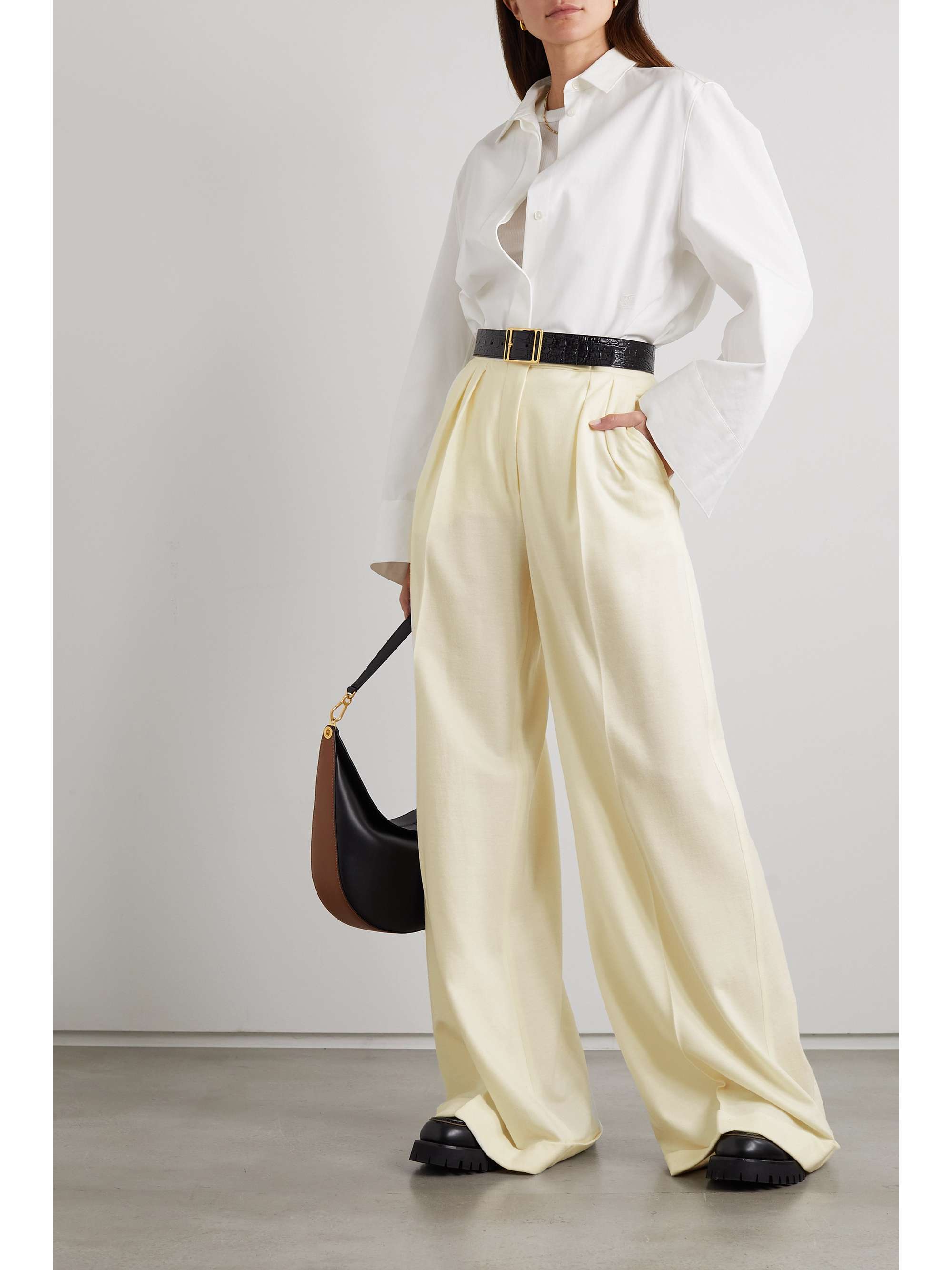 MAX MARA Catullo wool-jersey wide-leg pants
