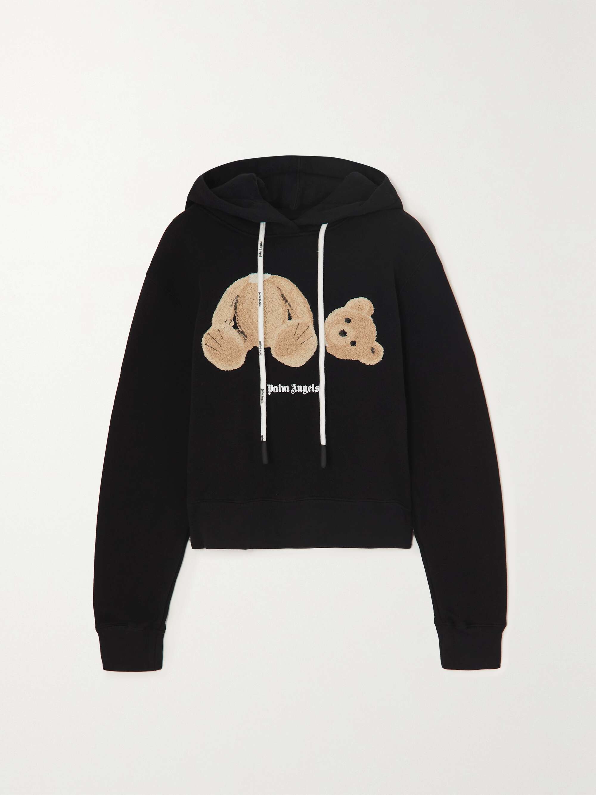 Embroidered cotton-jersey hoodie