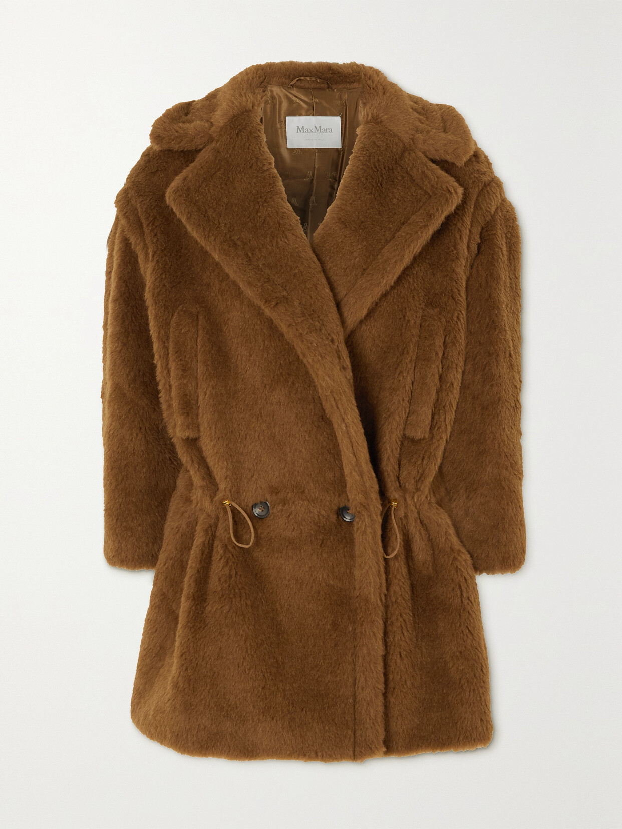 Max Mara - Nebula Alpaca, Wool And Silk-blend Coat - Brown 22 Awaiting product image