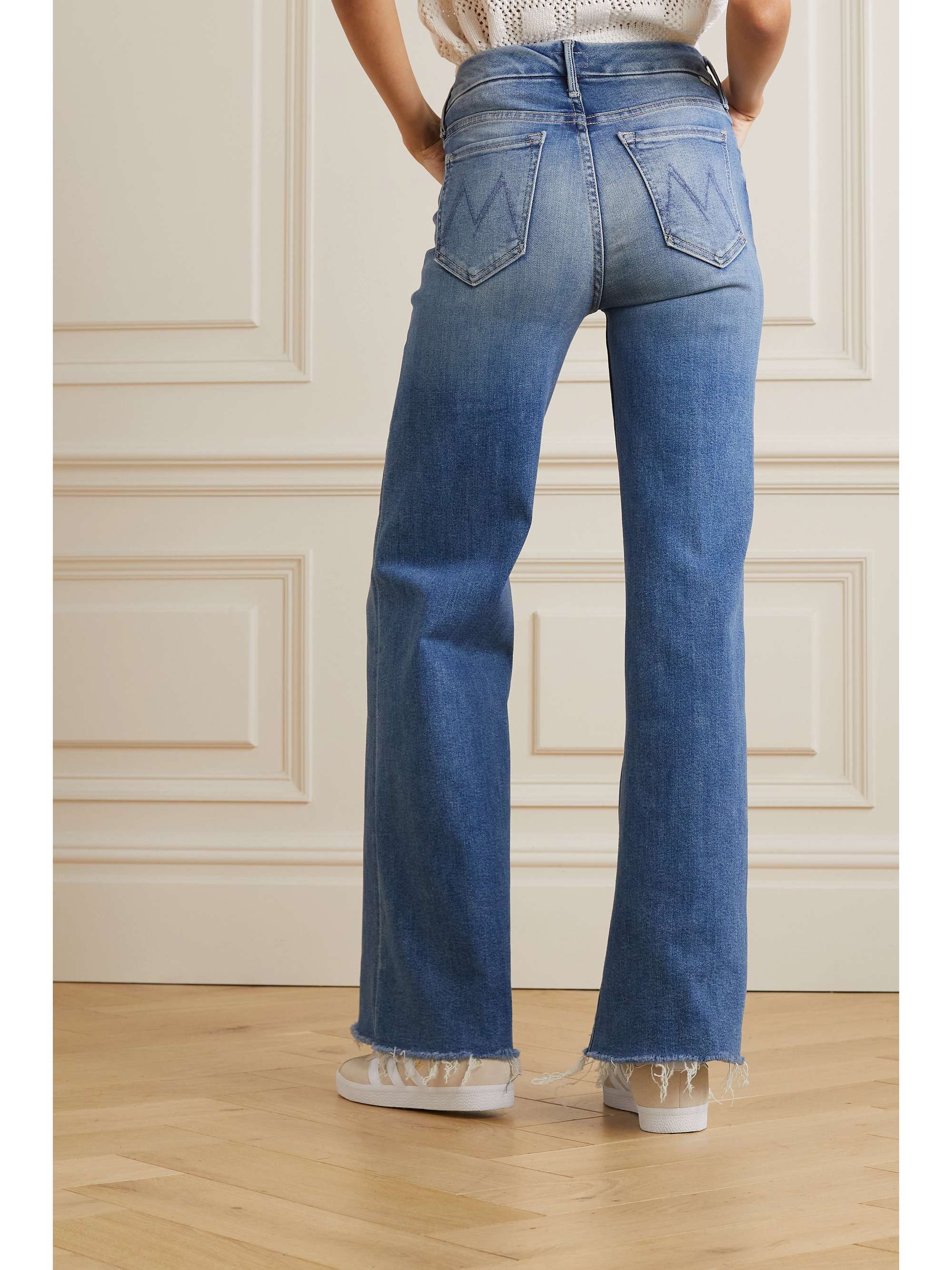 MOTHER The Roller mid-rise straight-leg jeans