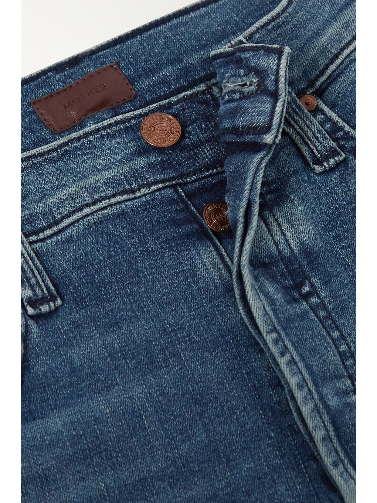 Mother The Twister Ankle Jeans In Across The Finish Line In Blue