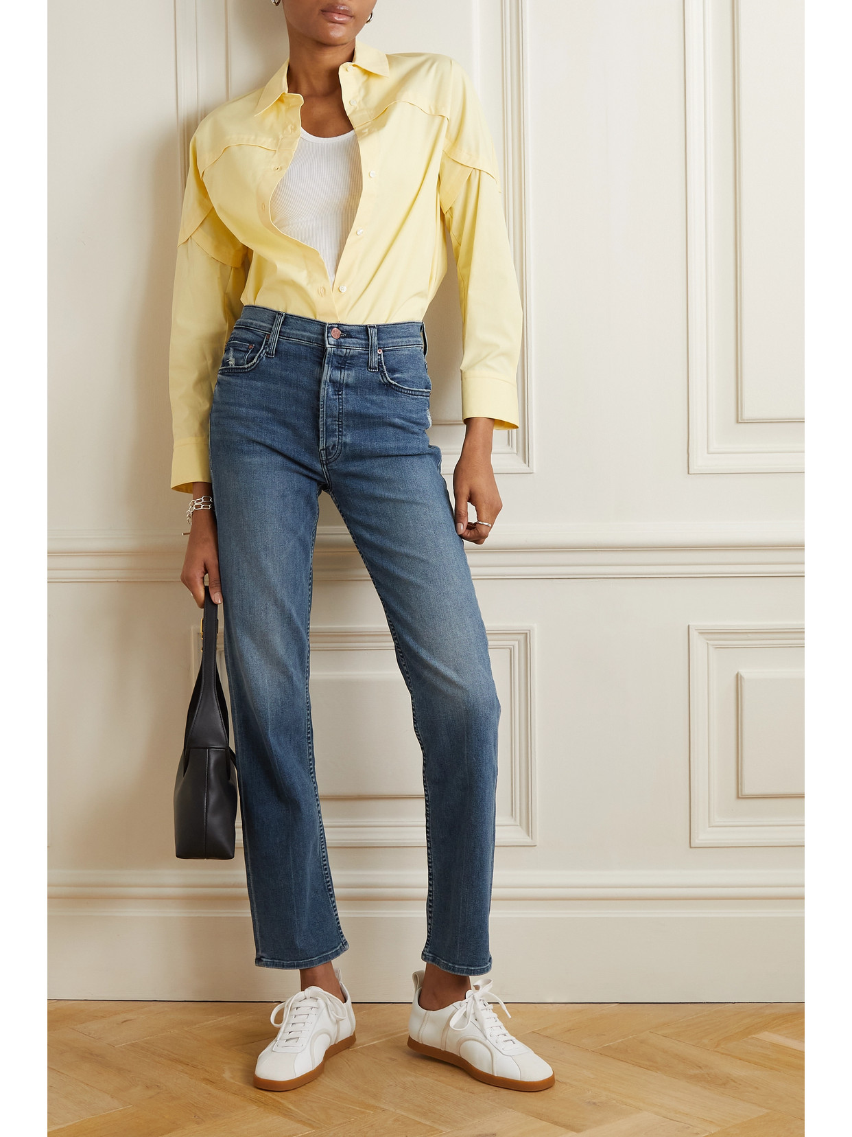 Mother The Twister Ankle Jeans In Across The Finish Line In Blue