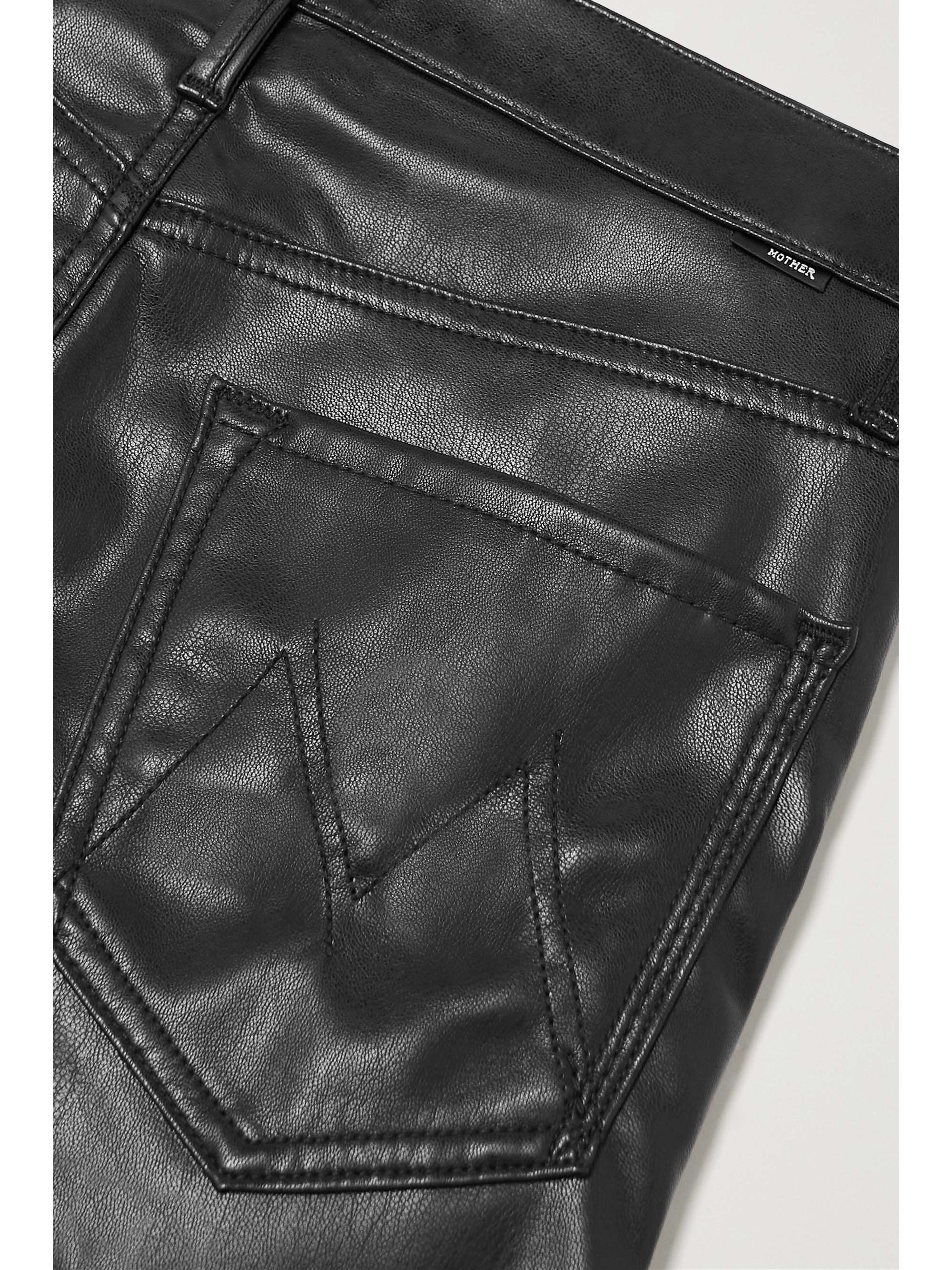 MOTHER The Dazzler Skimp faux leather straight-leg pants