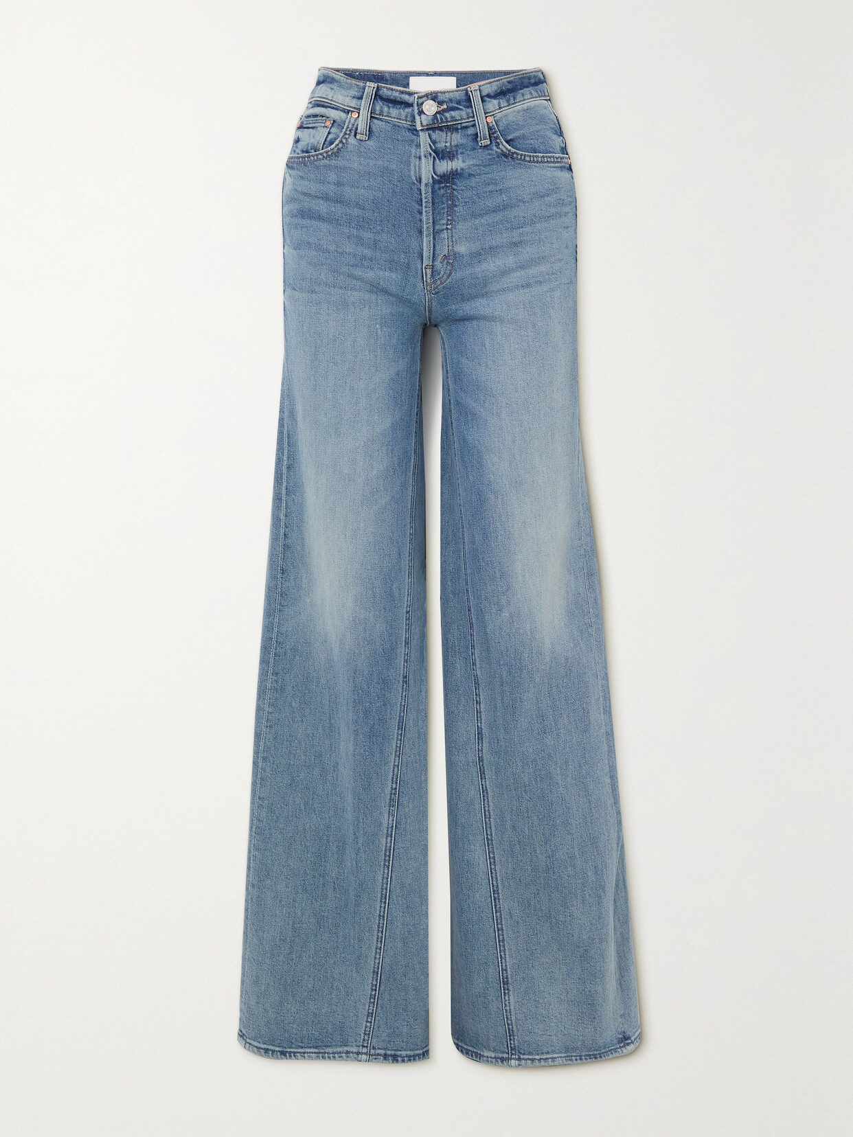 Mother - The Enchanter Heel High-rise Wide-leg Denim Jeans - Blue