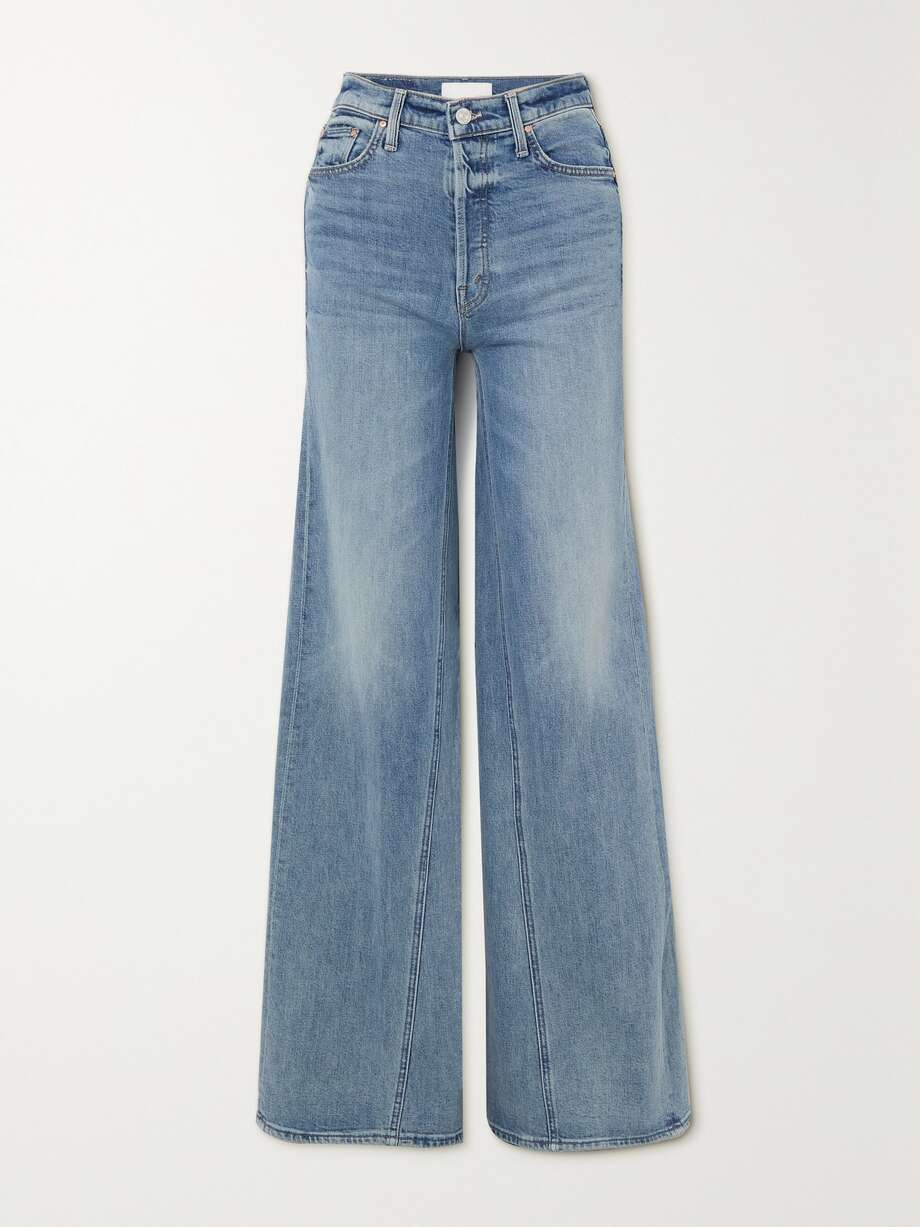 net-a-porter.com | The Enchanter Heel high-rise wide-leg denim jeans