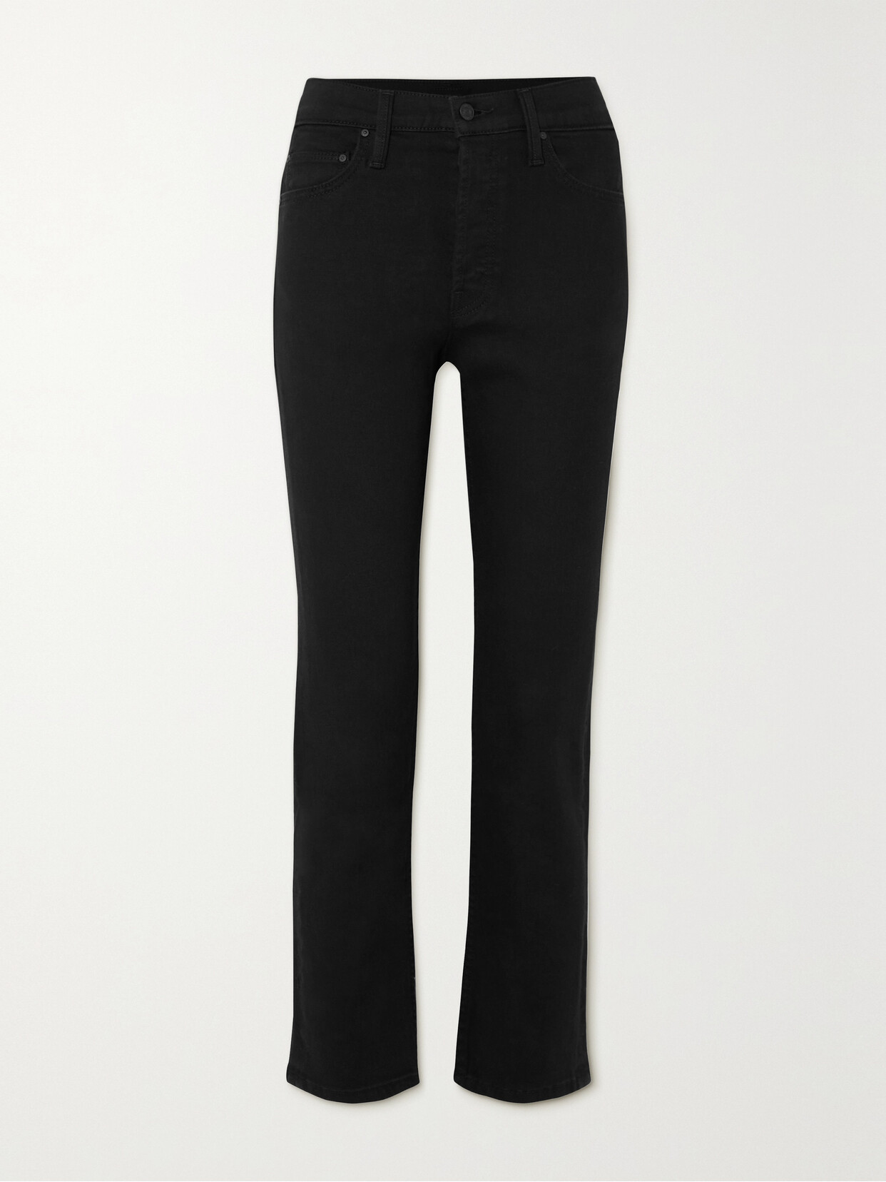 Mother - The Tomcat Ankle High-rise Slim-leg Jeans - Black