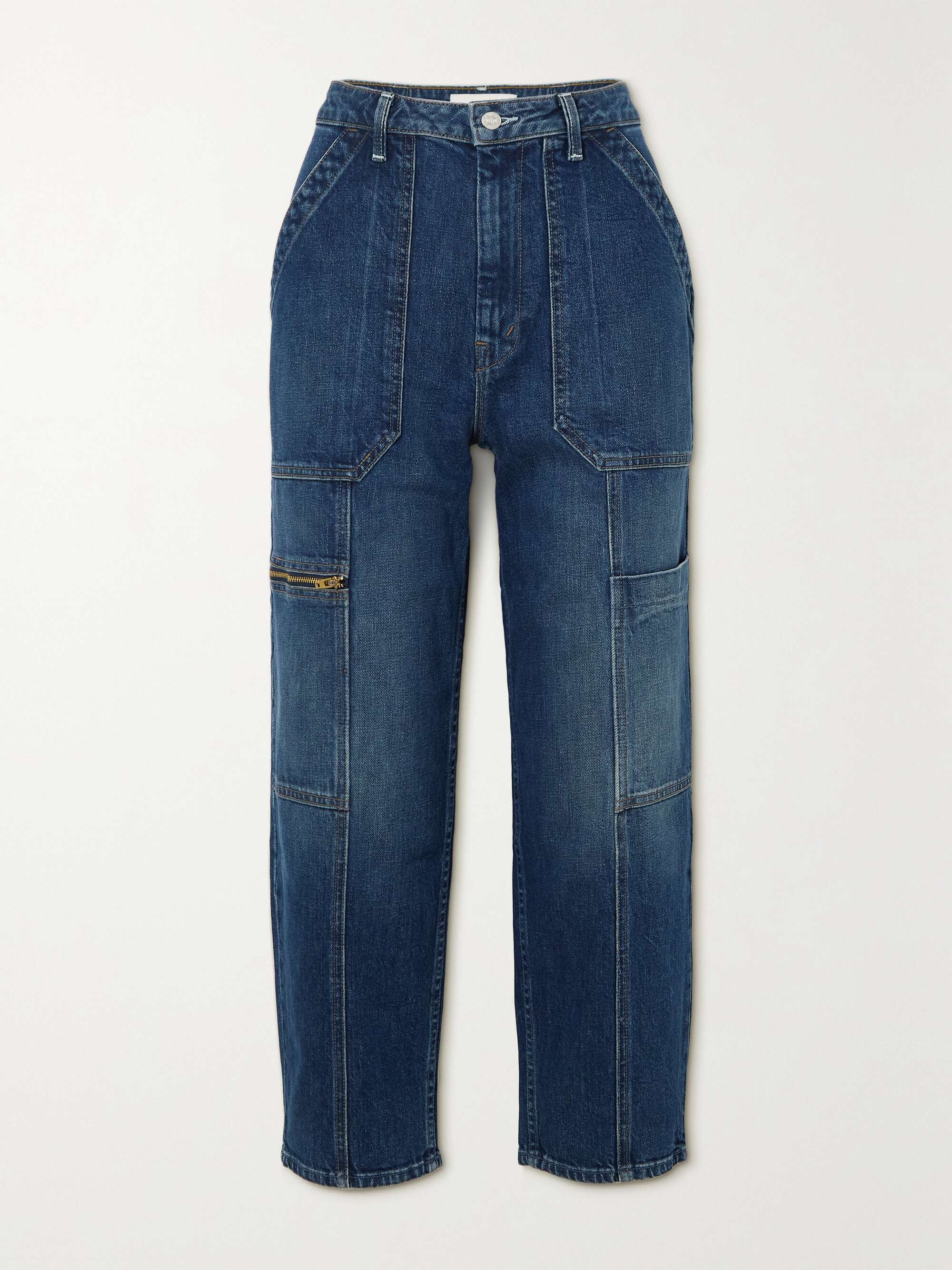 Straight Leg Cargo Jeans