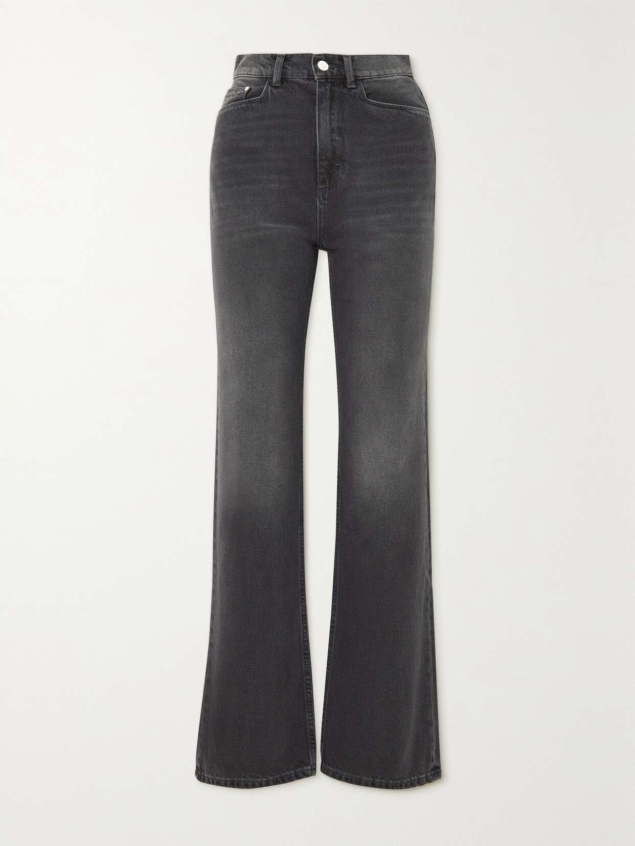 Wandler Rose Recycled High-rise Straight-leg Jeans - Black