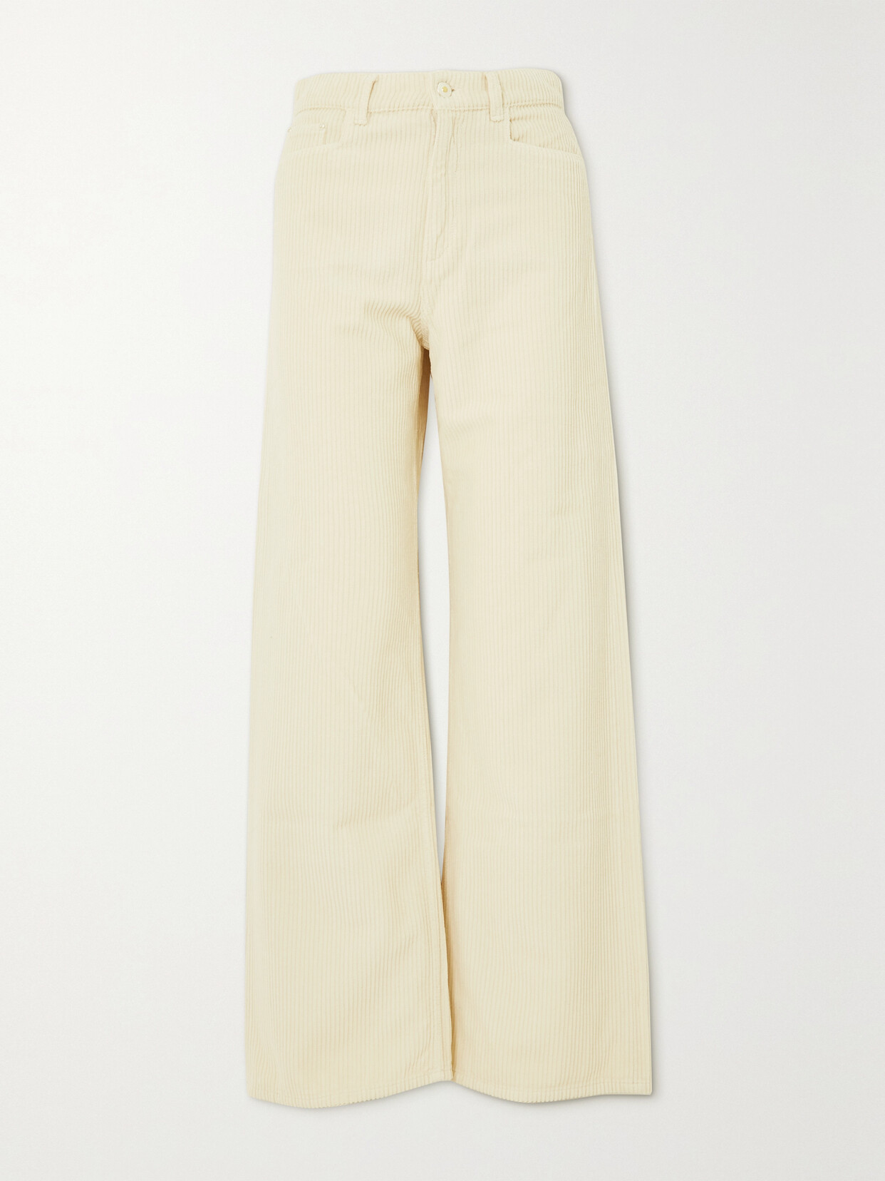 Wandler Magnolia Cotton-corduroy Wide-leg Pants - Cream