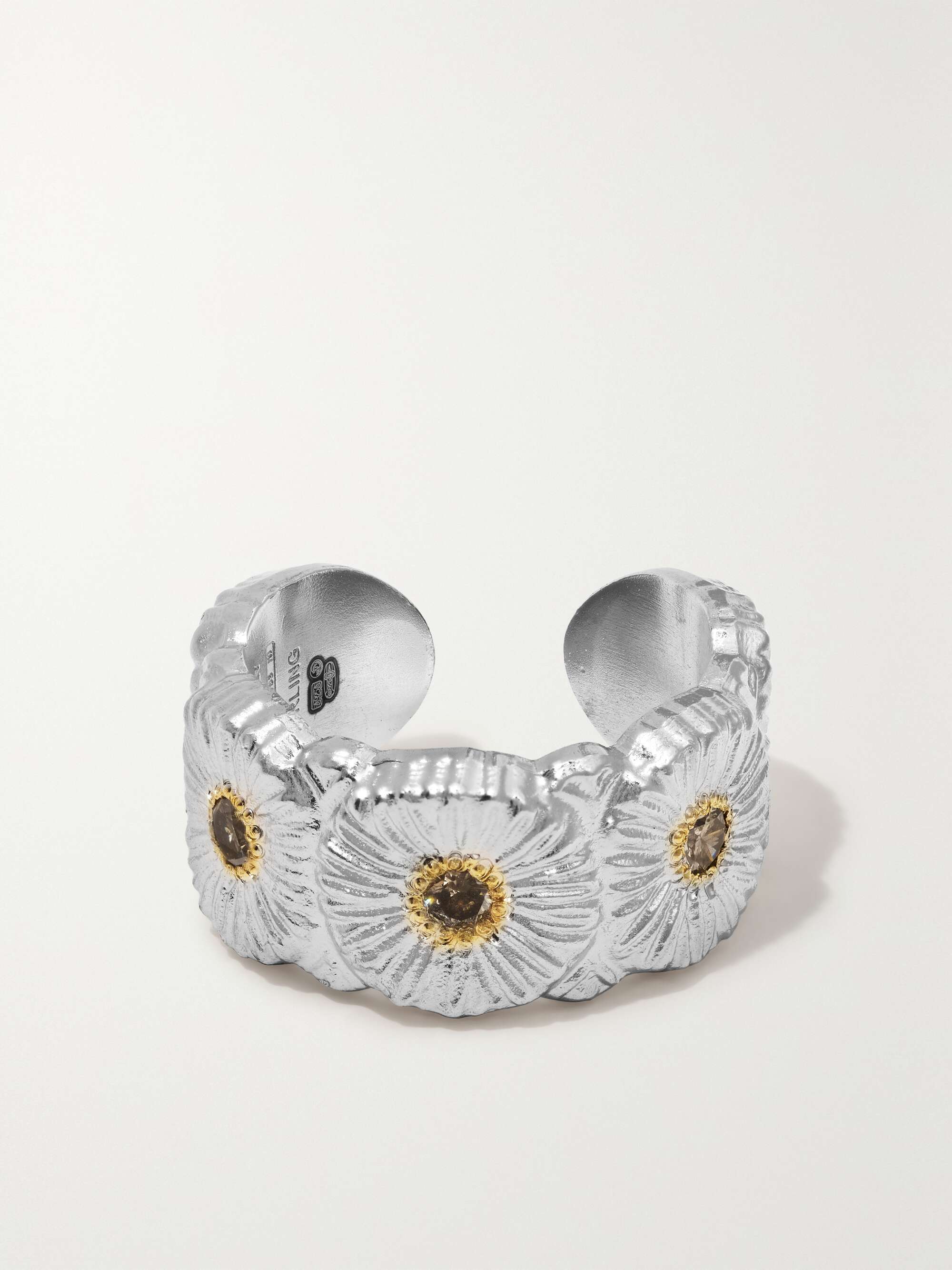 BUCCELLATI Blossoms Eternelle sterling silver and gold vermeil ring