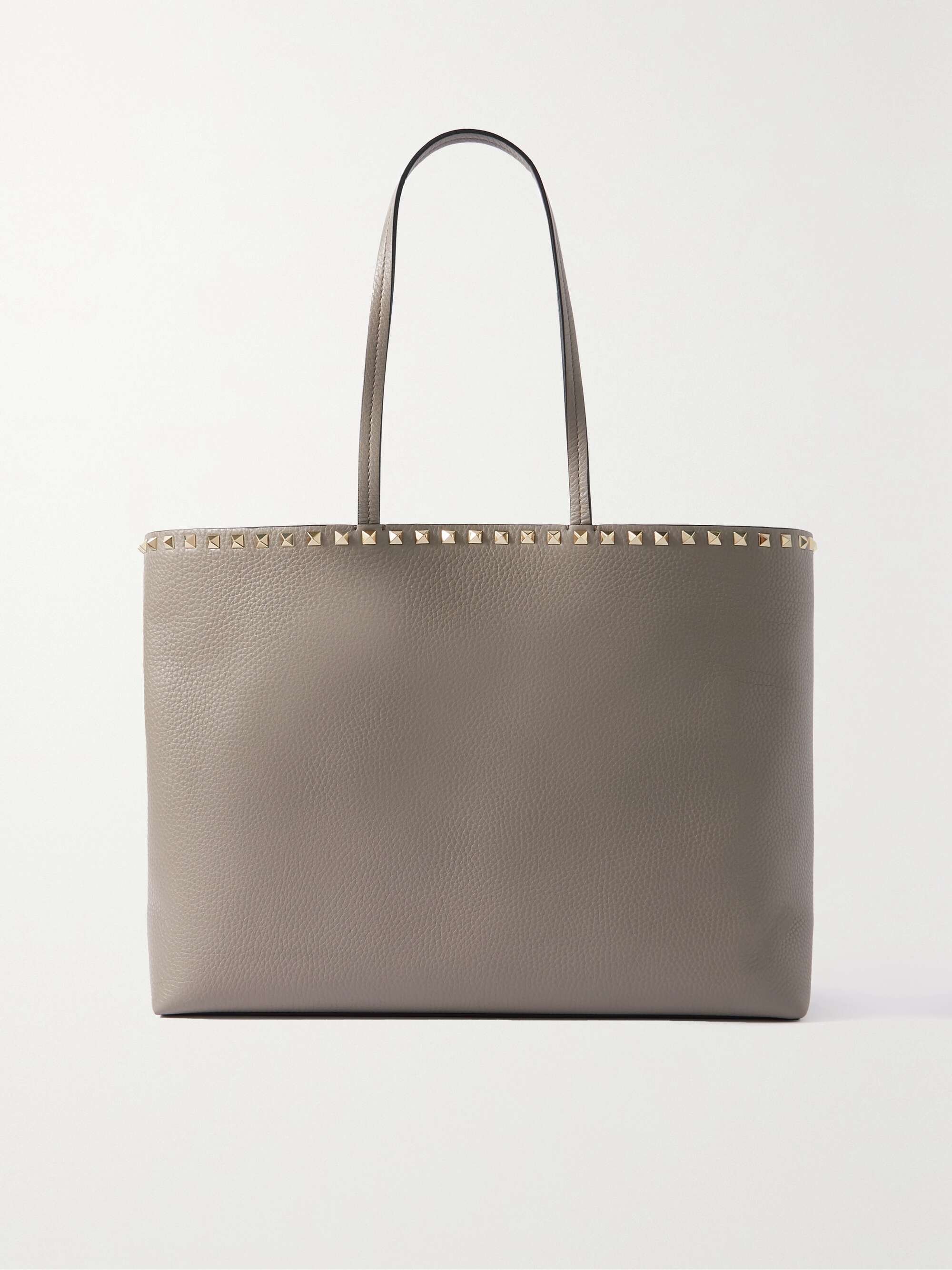 VALENTINO GARAVANI Rockstud textured-leather tote | NET-A-PORTER