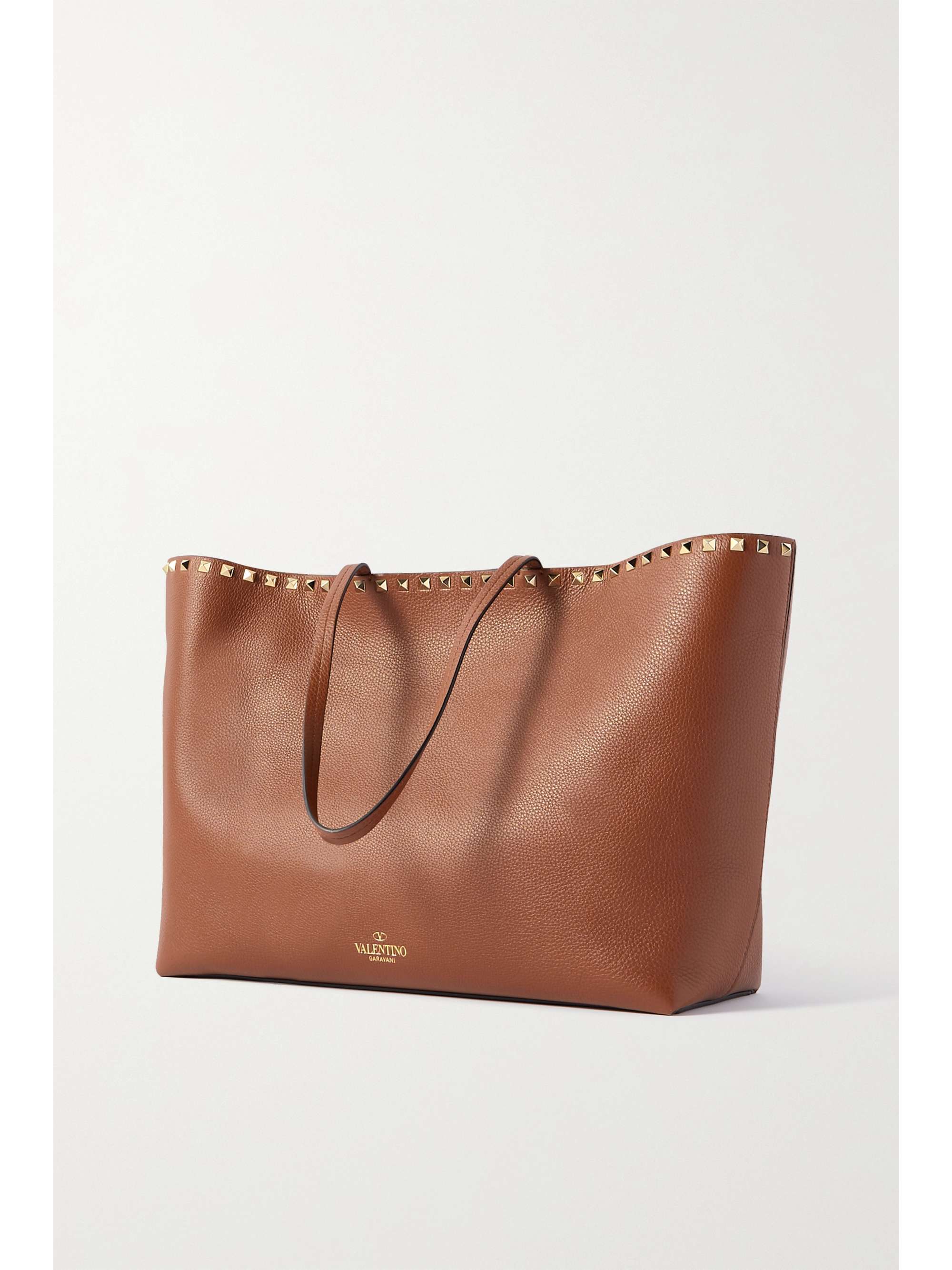 VALENTINO GARAVANI Rockstud textured-leather tote