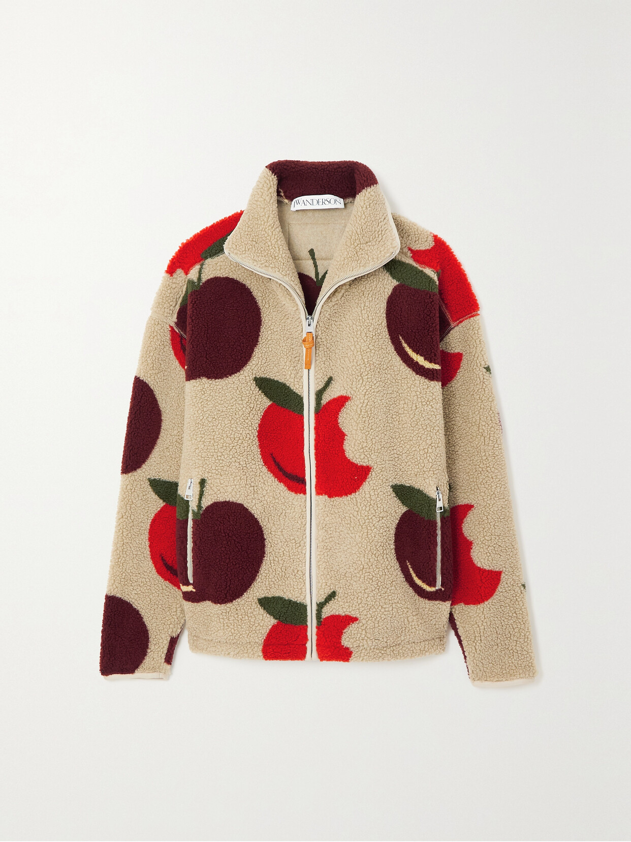 JW Anderson - Intarsia Fleece Jacket - Neutrals