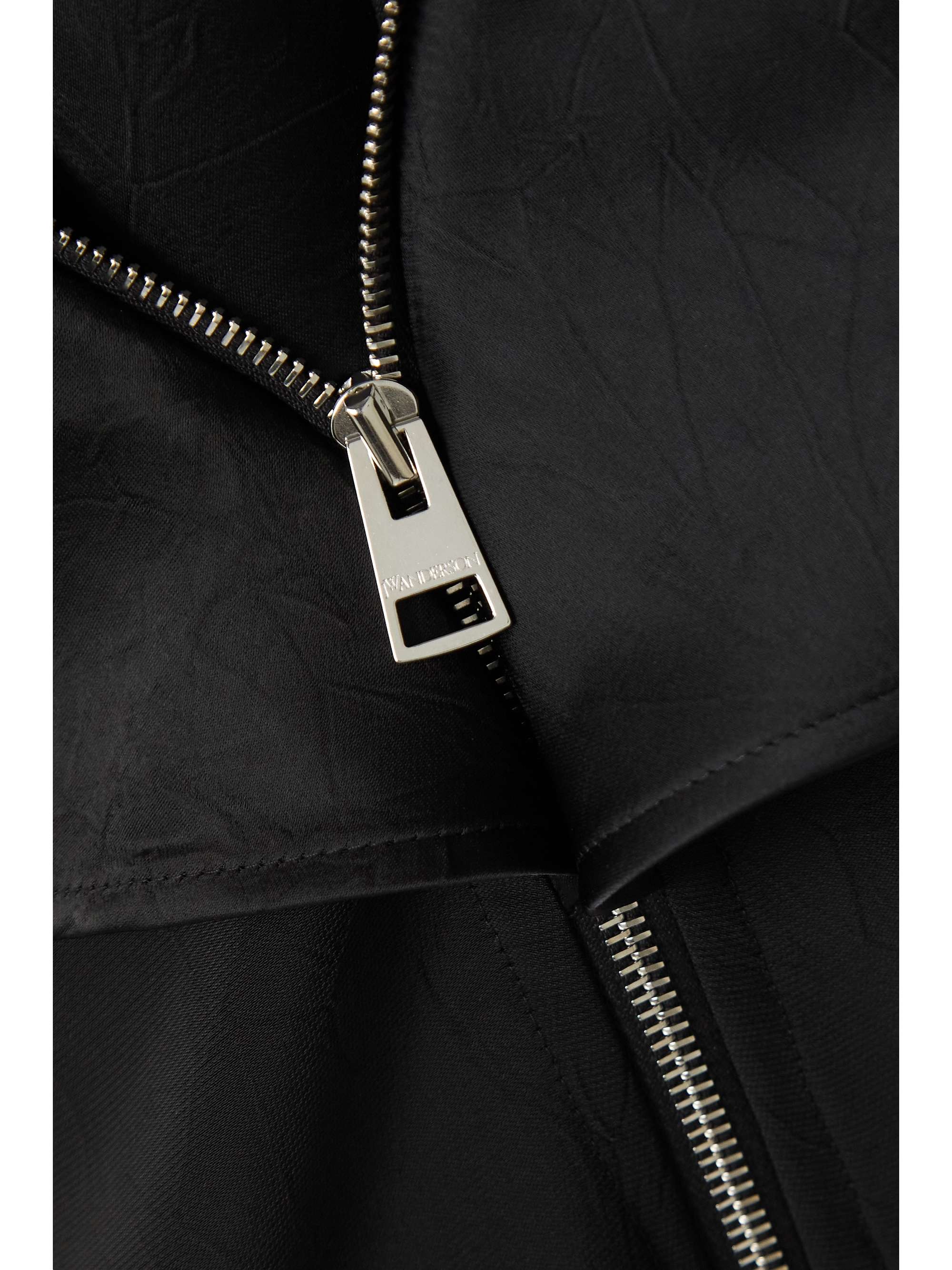 JW ANDERSON サテン ミニ アシンメトリー スカート ファスナーディテール