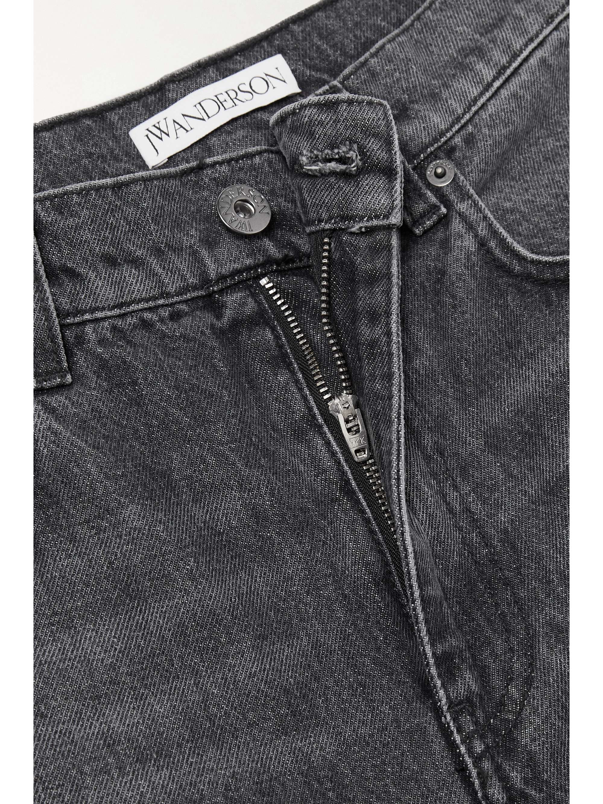 JW ANDERSON Bucket distressed mid-rise wide-leg jeans