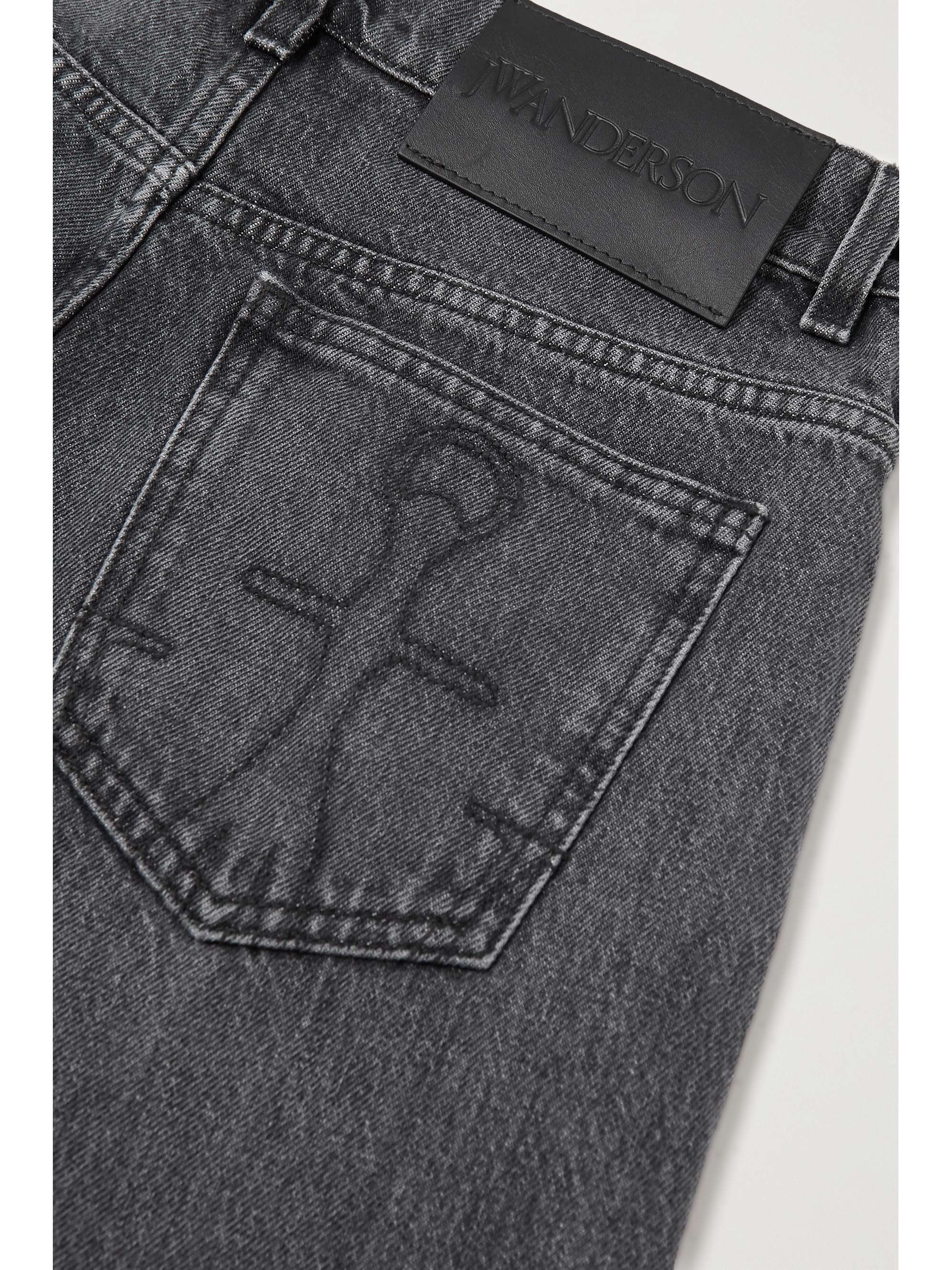 JW ANDERSON Bucket distressed mid-rise wide-leg jeans