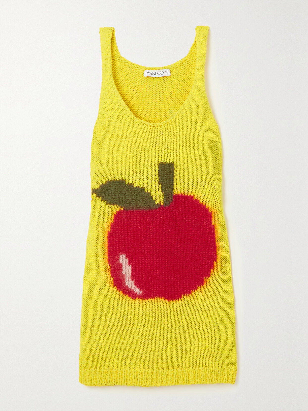 JW ANDERSON APPLE INTARSIA COTTON-BLEND TANK