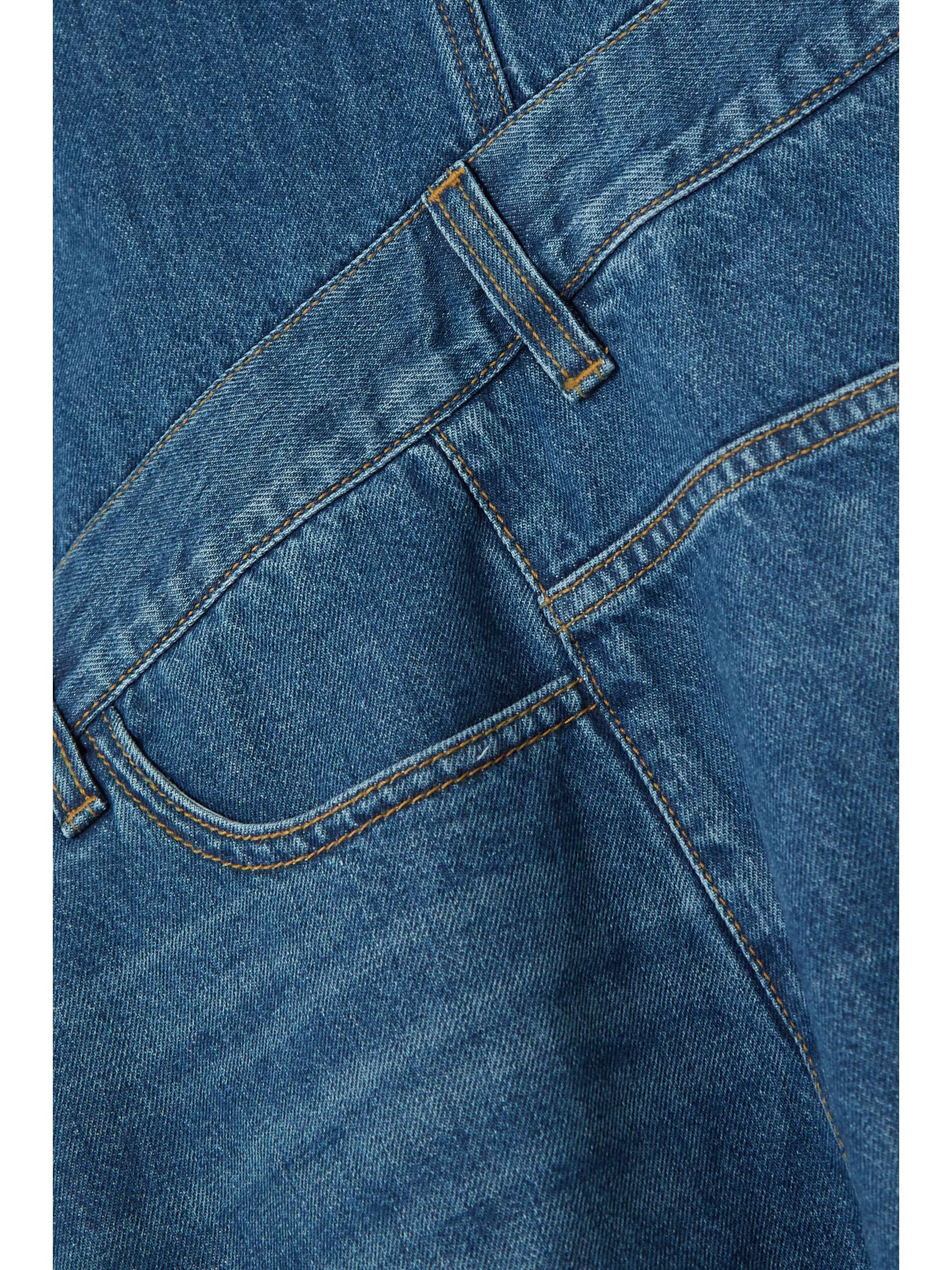 JW ANDERSON Asymmetric distressed denim midi dress