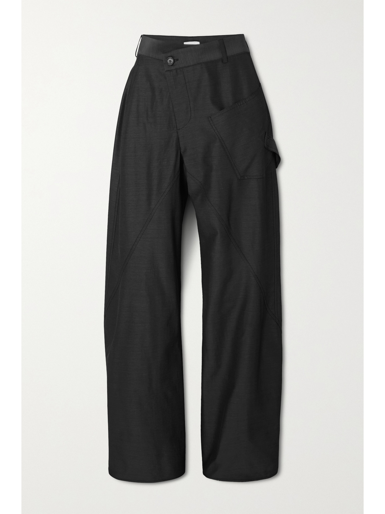 JW Anderson - Twisted Workwear Crepe Wide-leg Pants - Gray