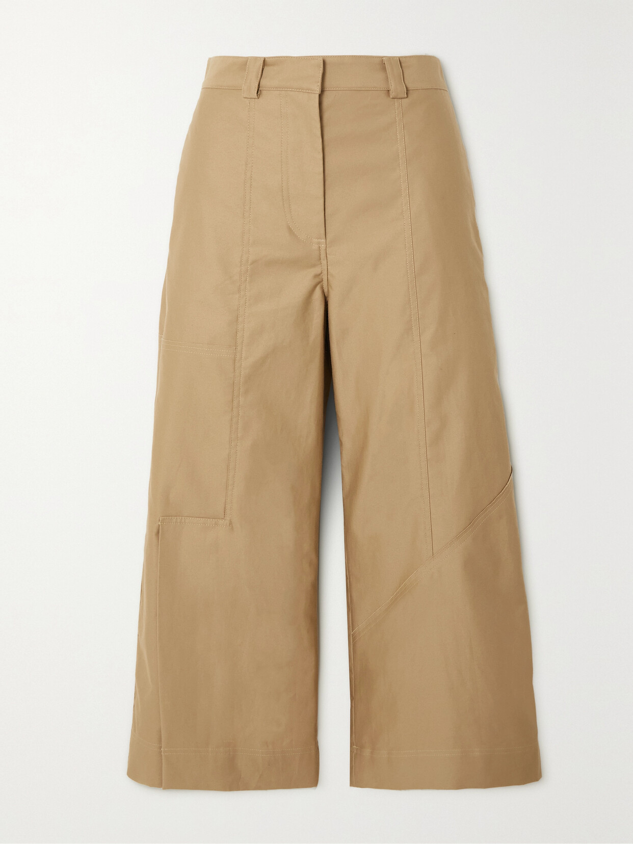 JW Anderson - Cropped Cotton Wide-leg Pants - Neutrals