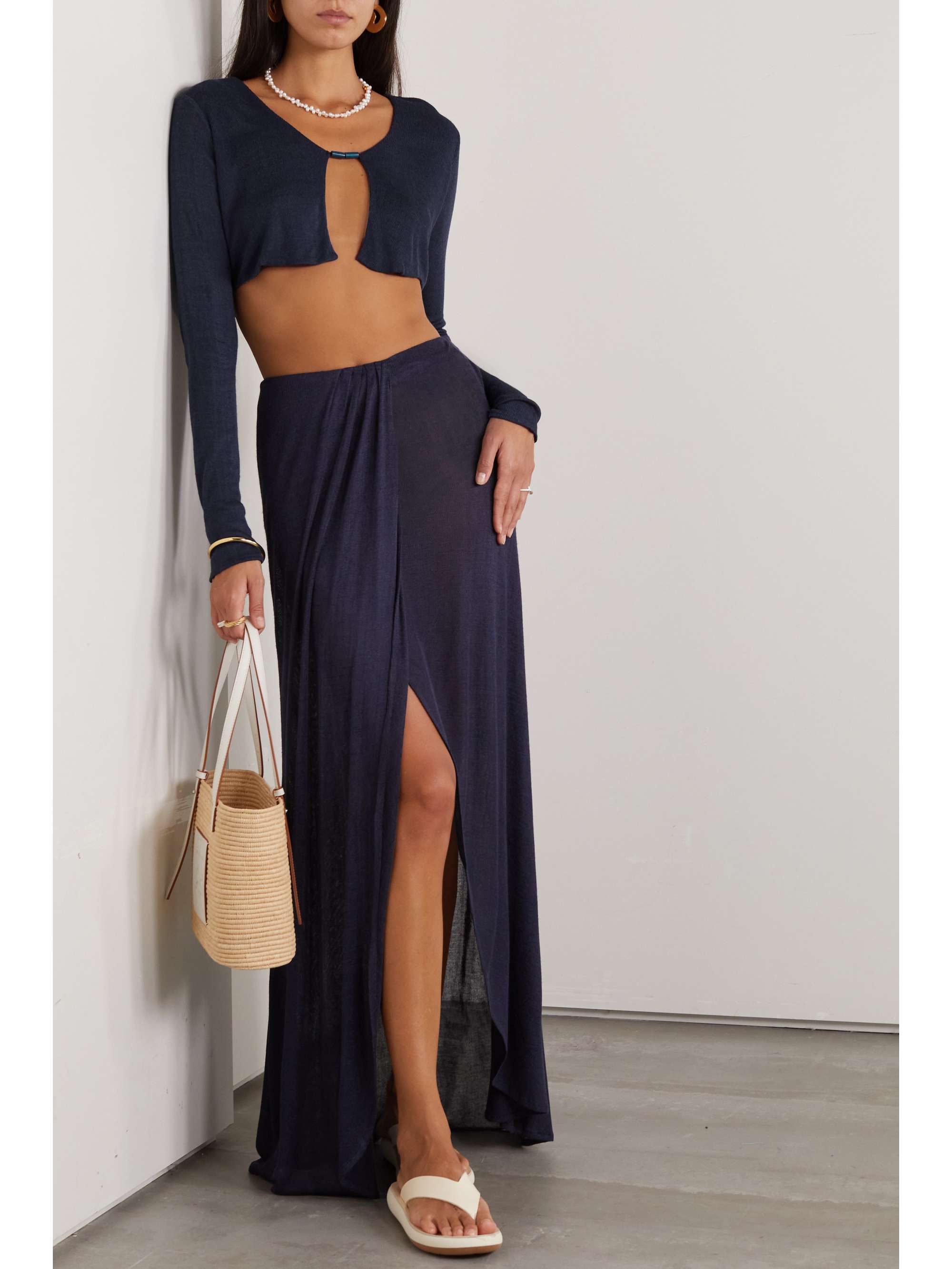 SAVANNAH MORROW Birdie cropped bamboo top
