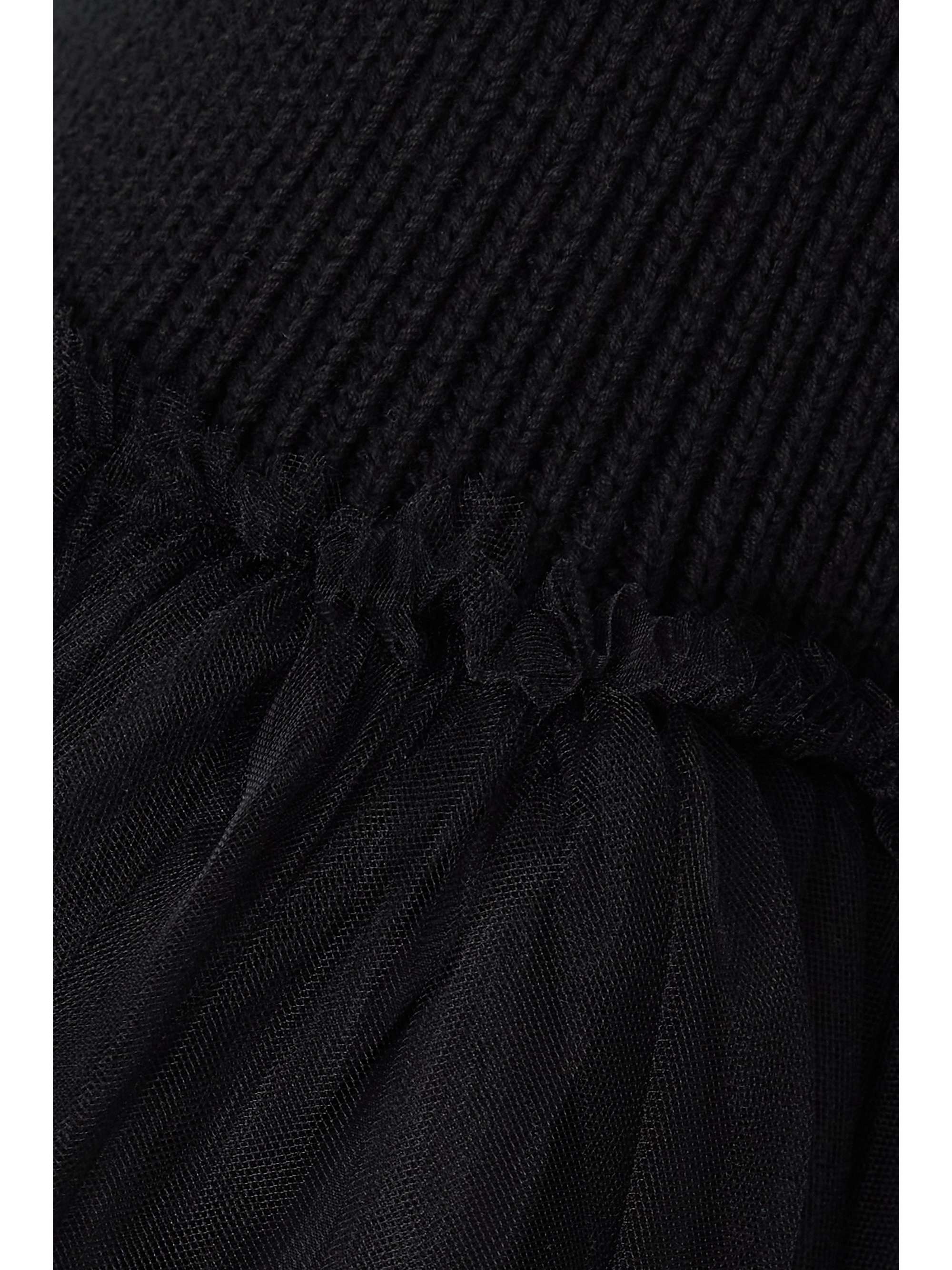 RENAISSANCE RENAISSANCE Romeo ribbed cotton and tulle mini dress