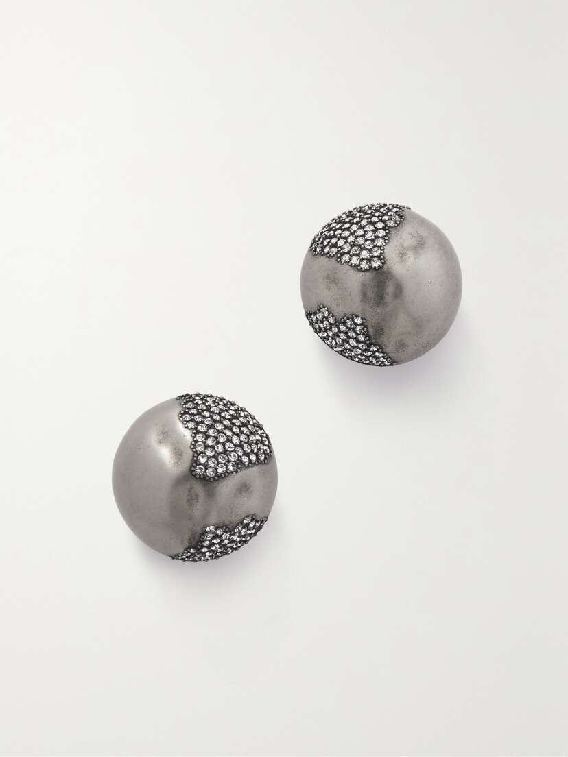 SAINT LAURENT -tone Crystal Earrings