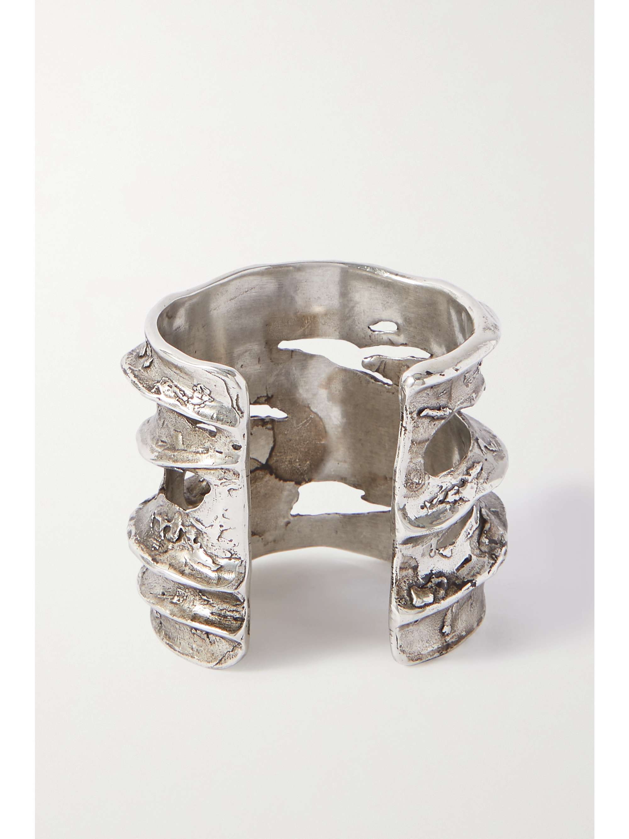 SAINT LAURENT Silvertone cuff NETAPORTER