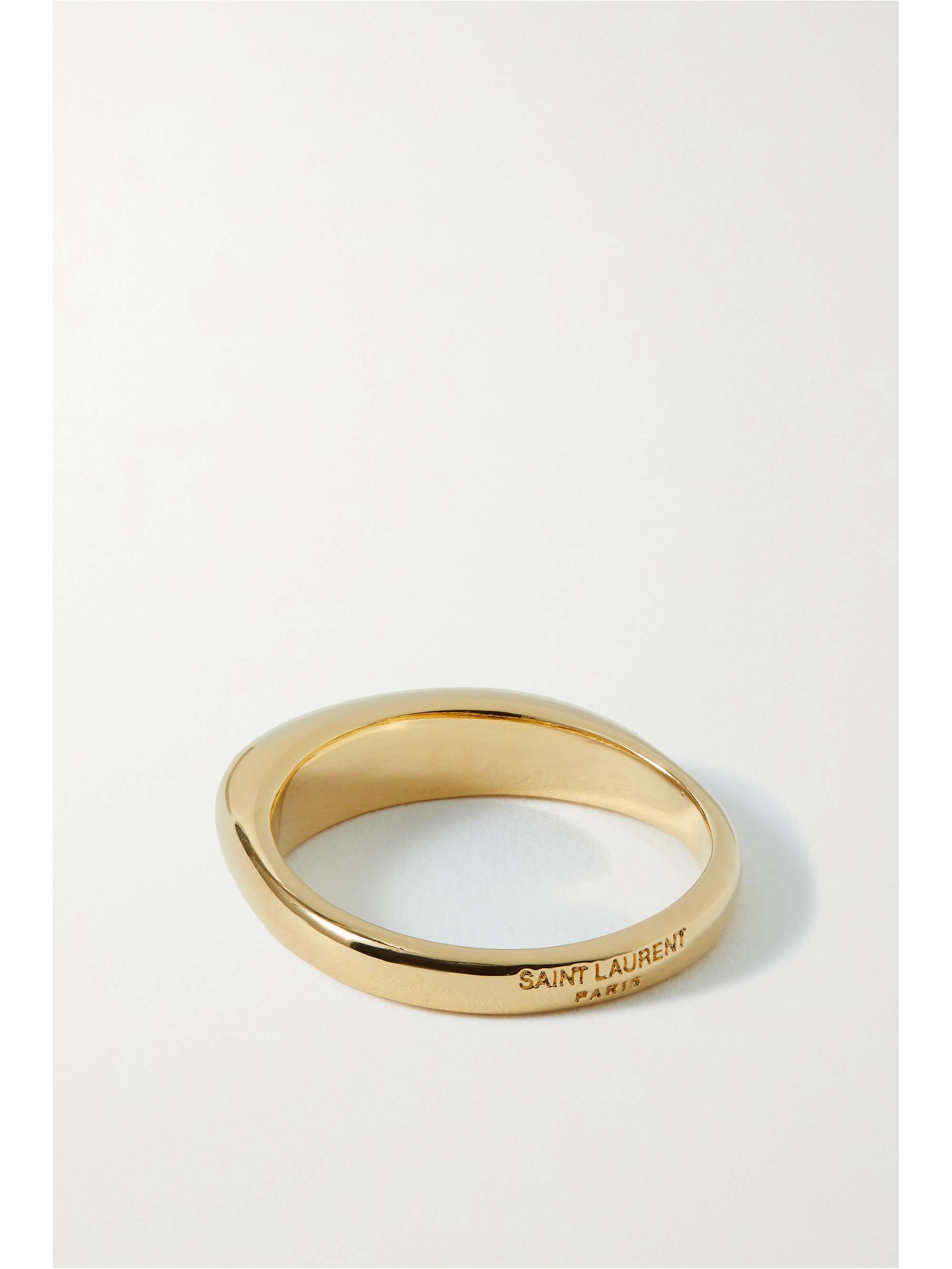 SAINT LAURENT Gebürsteter goldfarbener Ring