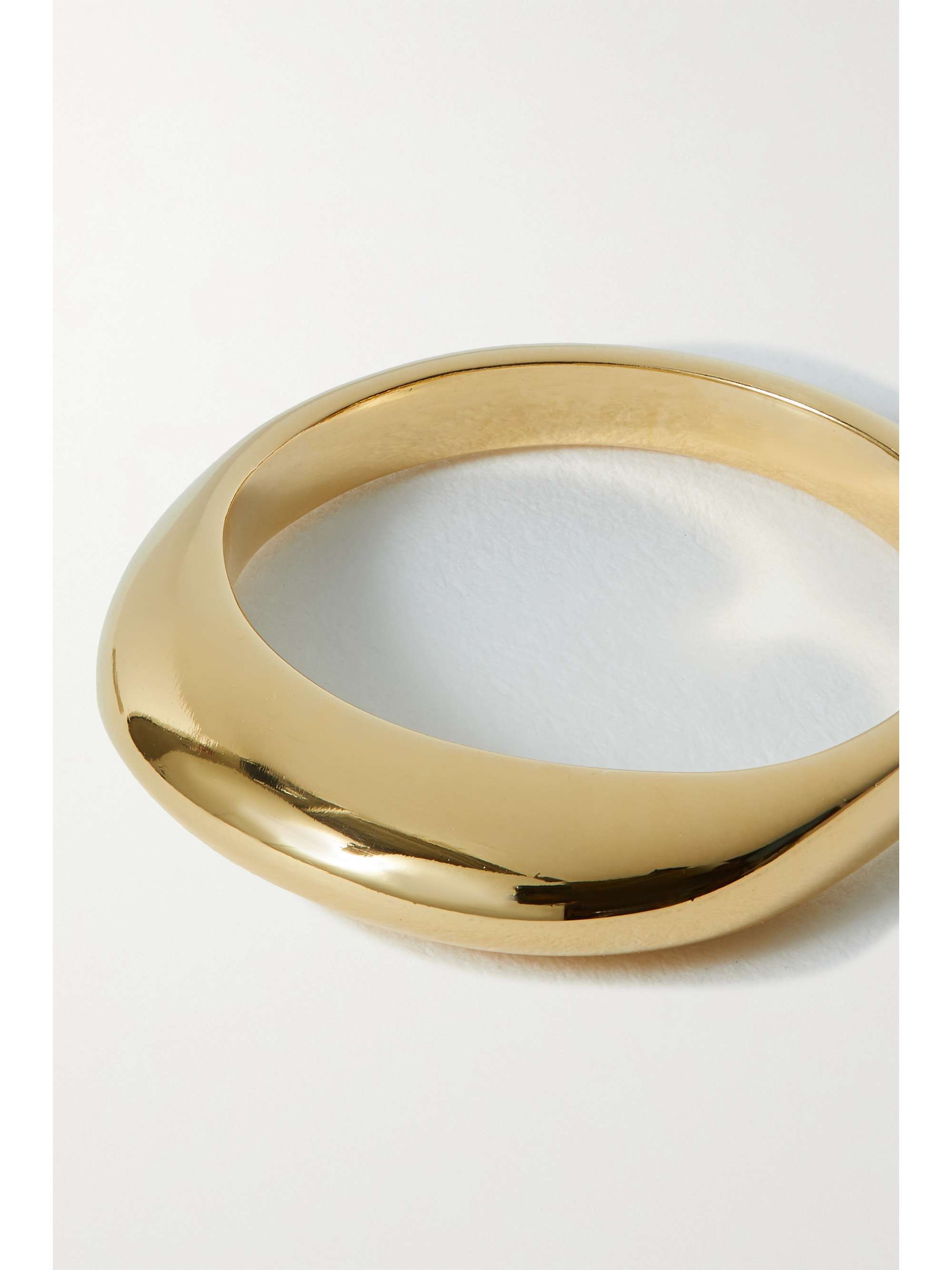 SAINT LAURENT Gebürsteter goldfarbener Ring