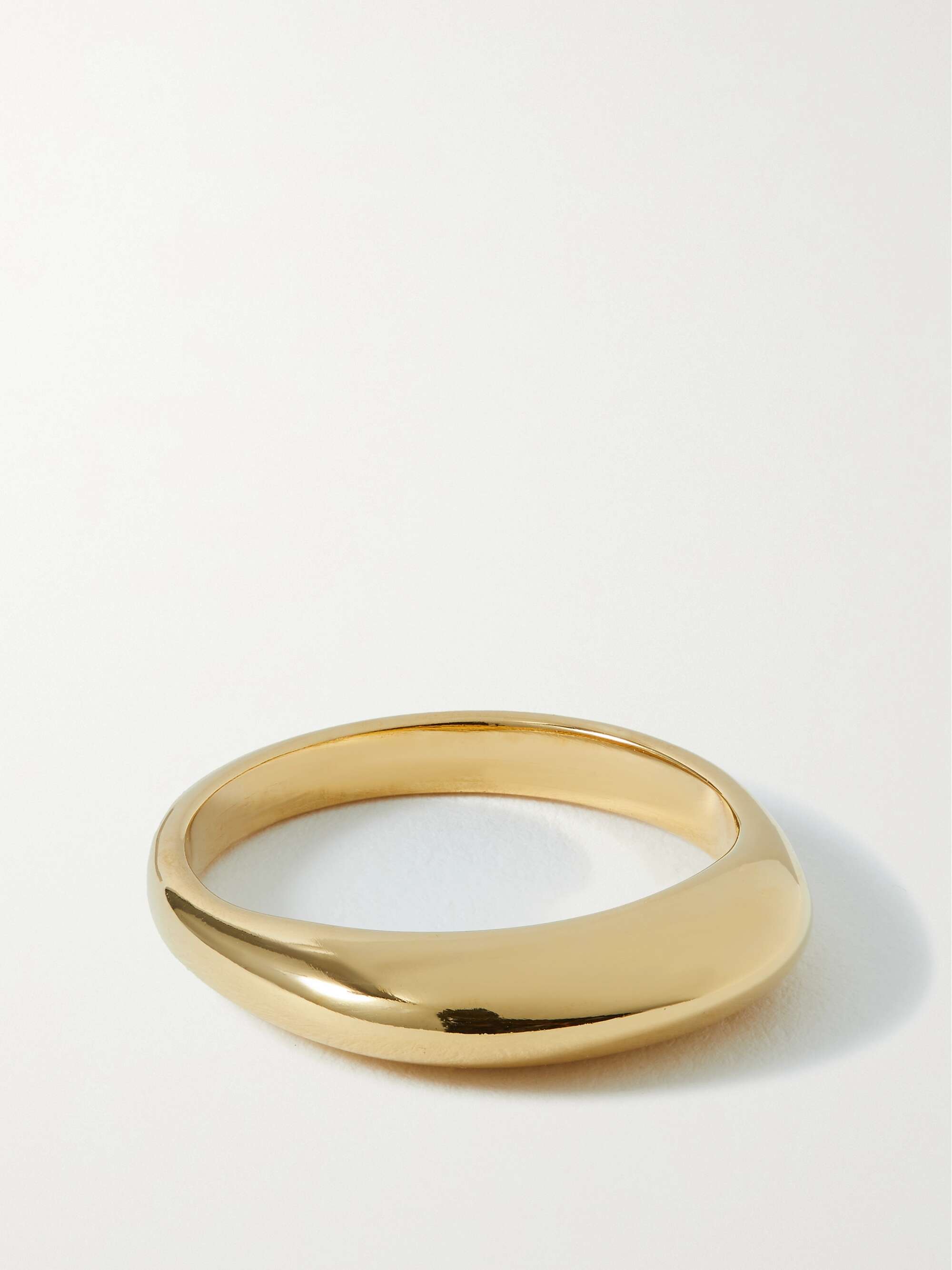 SAINT LAURENT Brushed gold-tone ring | NET-A-PORTER