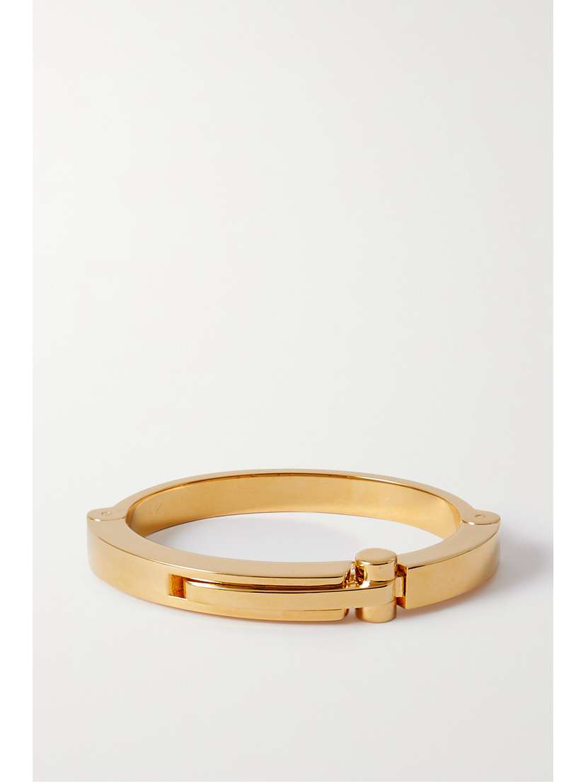Saint Laurent Modernist Gold-tone Bangle