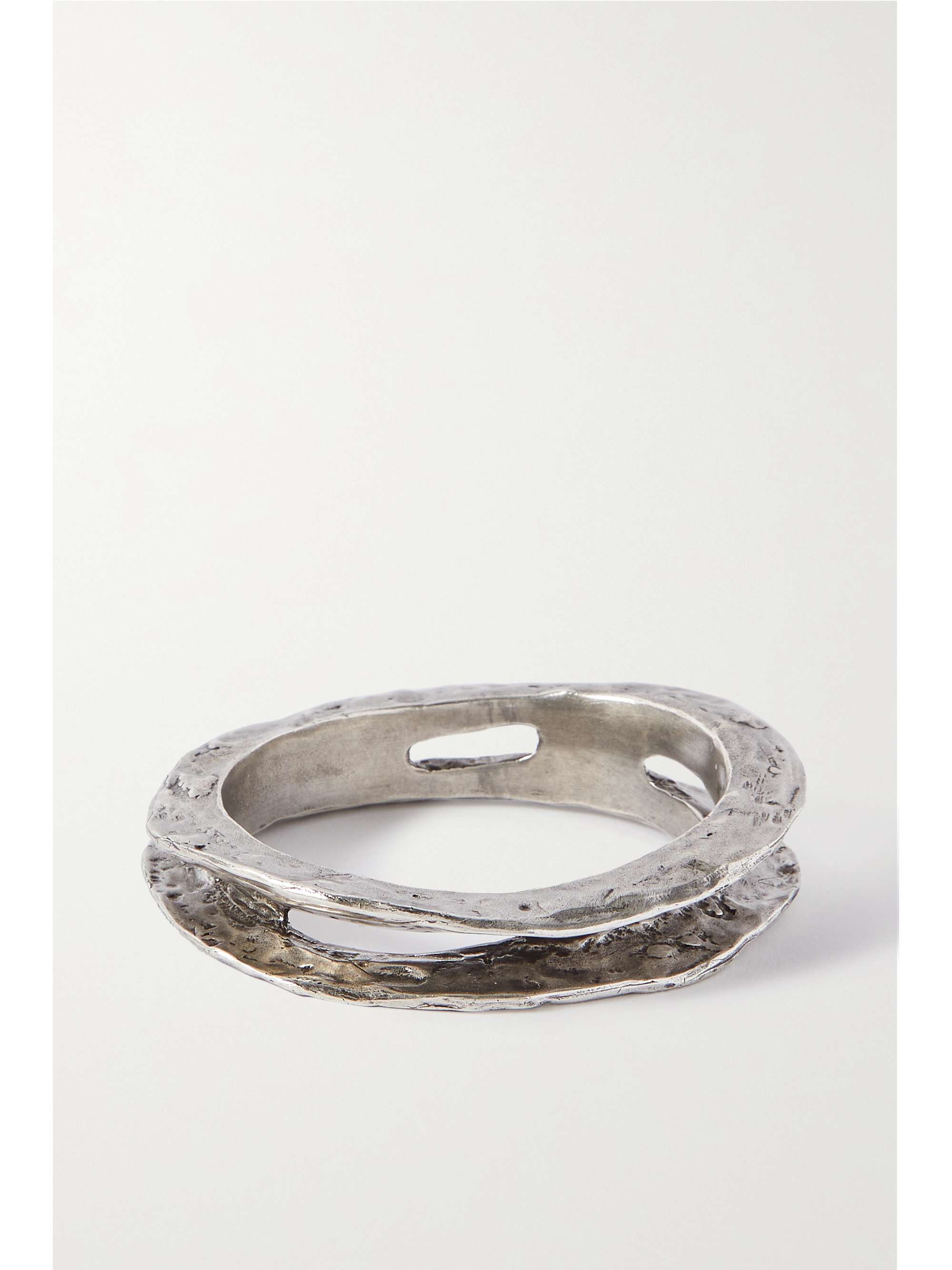 SAINT LAURENT Silvertone cuff NETAPORTER