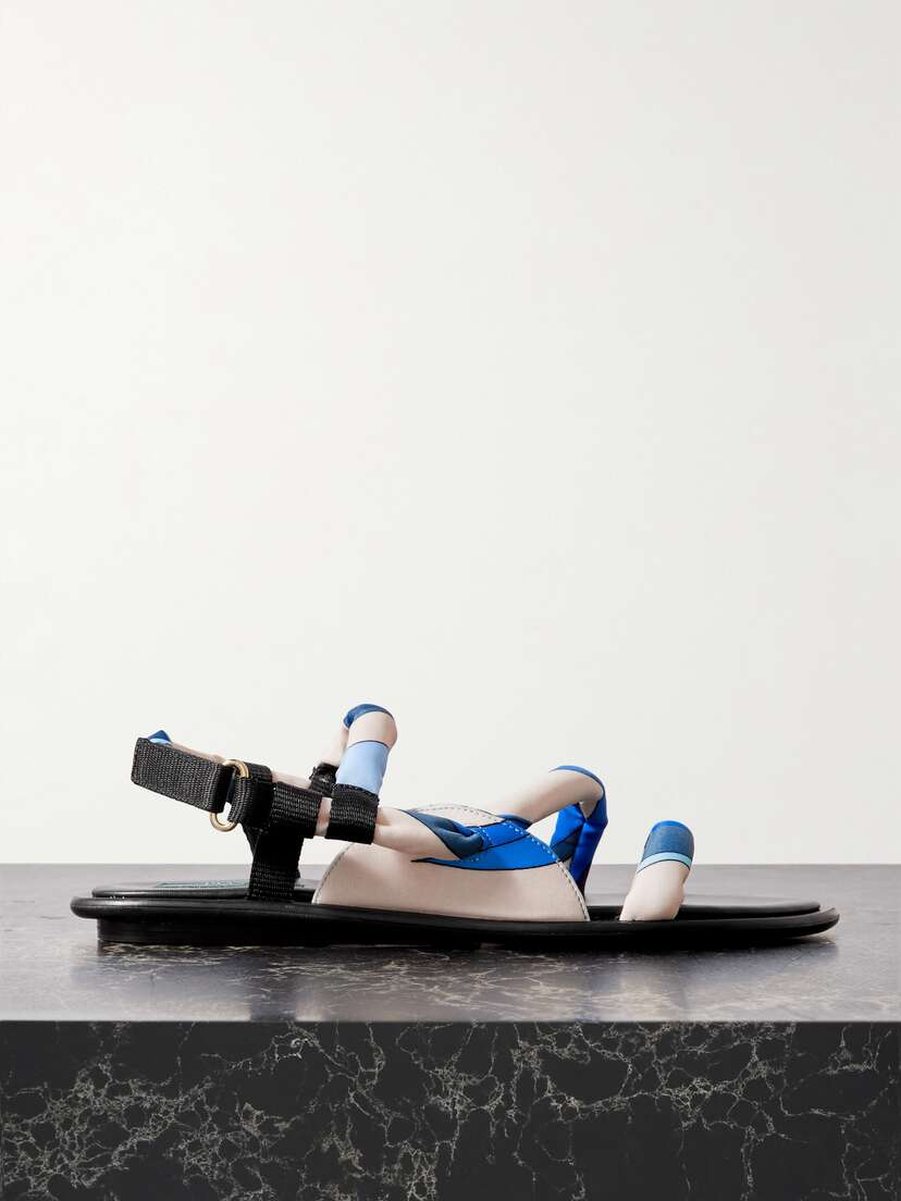 PUCCI Lee Padded Printed Jersey Slingback Sandals