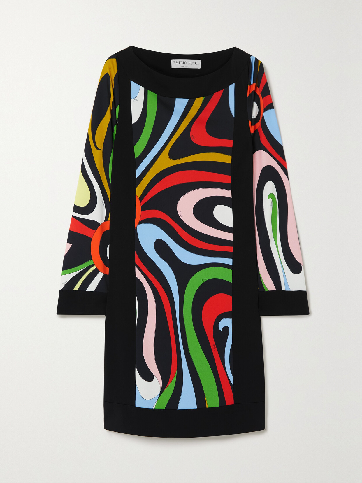 PUCCI - Printed Stretch-jersey Mini Dress - Black