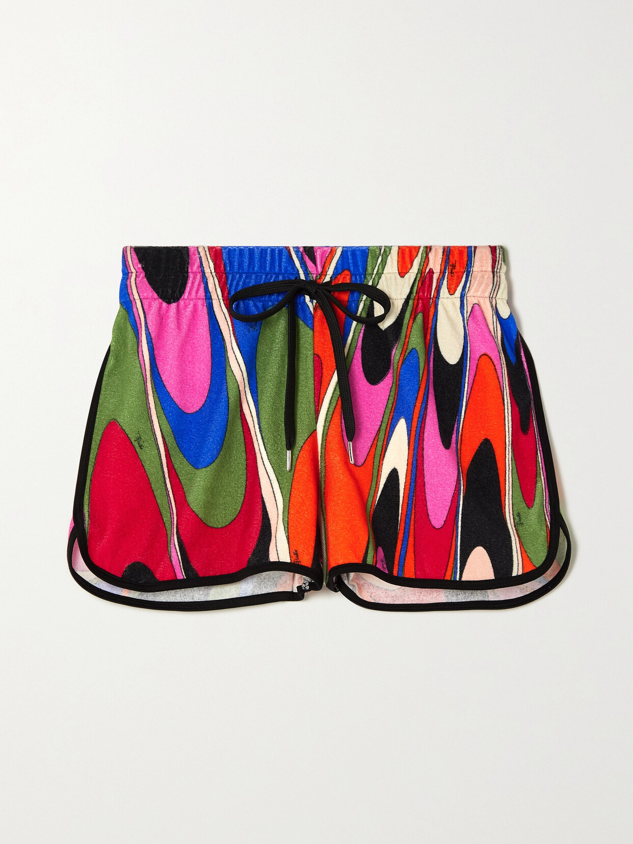 PUCCI - Printed Cotton-blend Terry Shorts - Blue