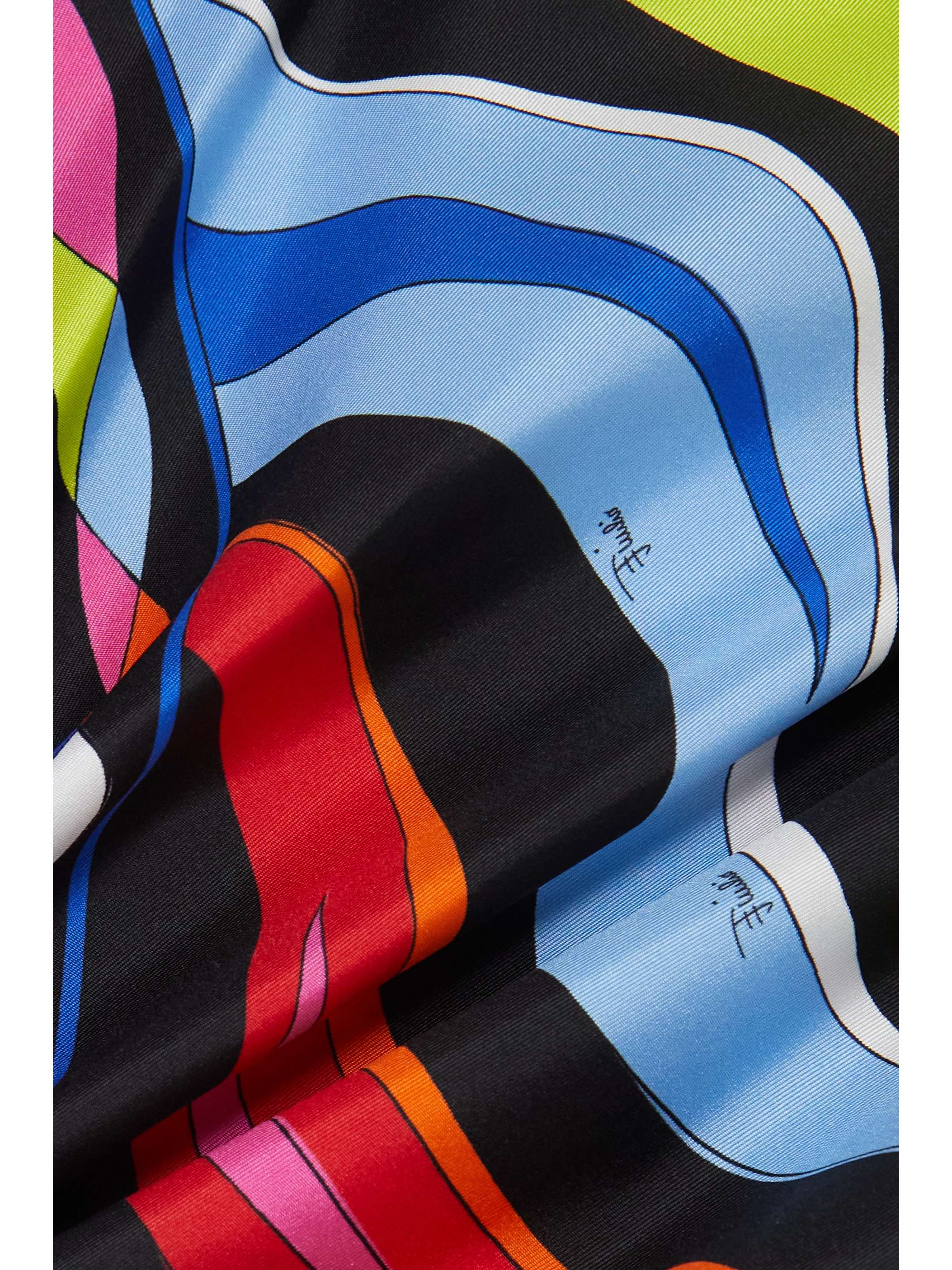 PUCCI Printed silk-twill poncho