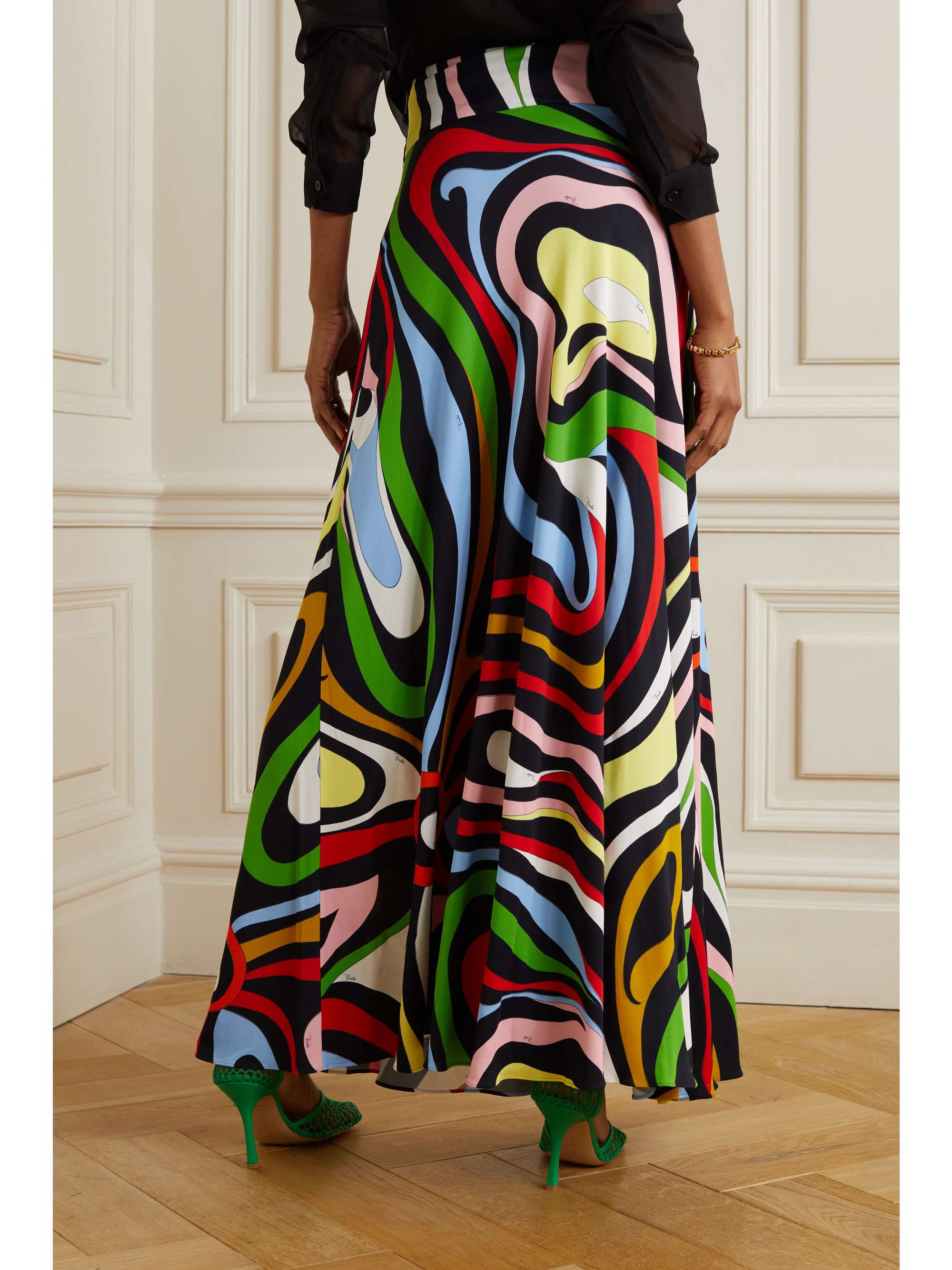 PUCCI Printed jersey maxi skirt