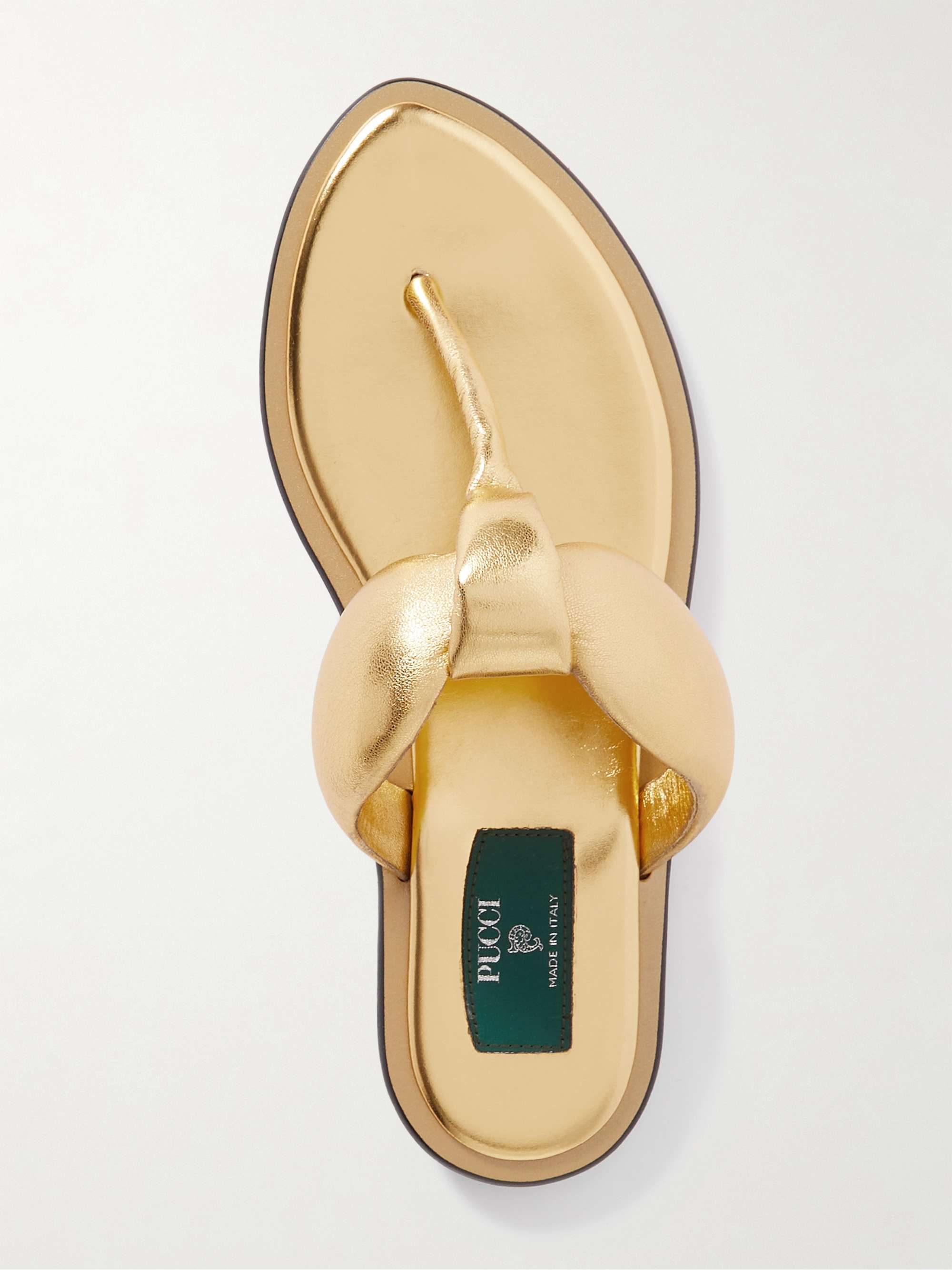 PUCCI Padded metallic leather sandals
