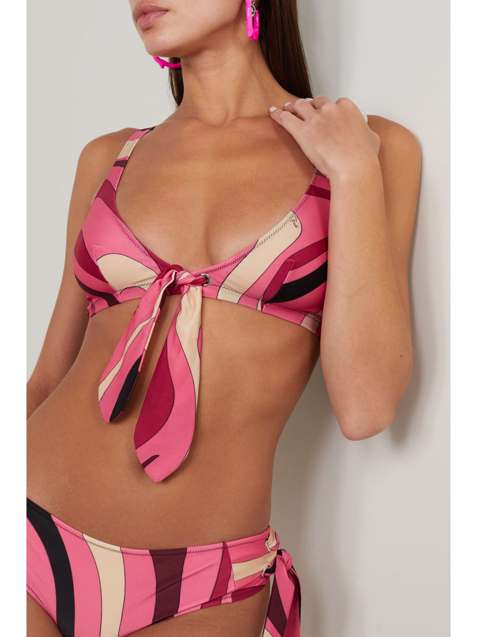 PUCCI Marmo 印花三角比基尼上装