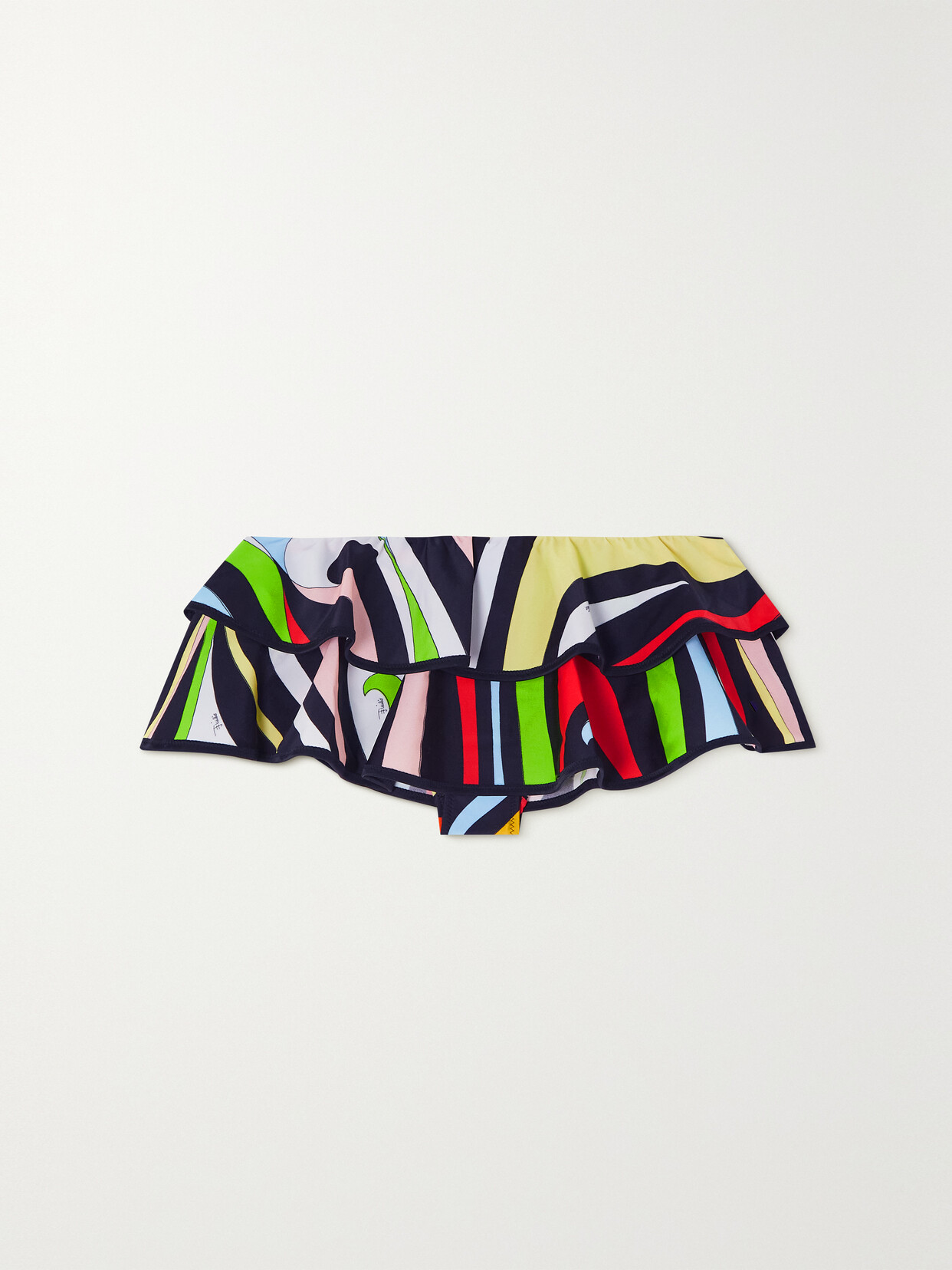 PUCCI - Marmo Printed Ruffled Bikini Briefs - Black