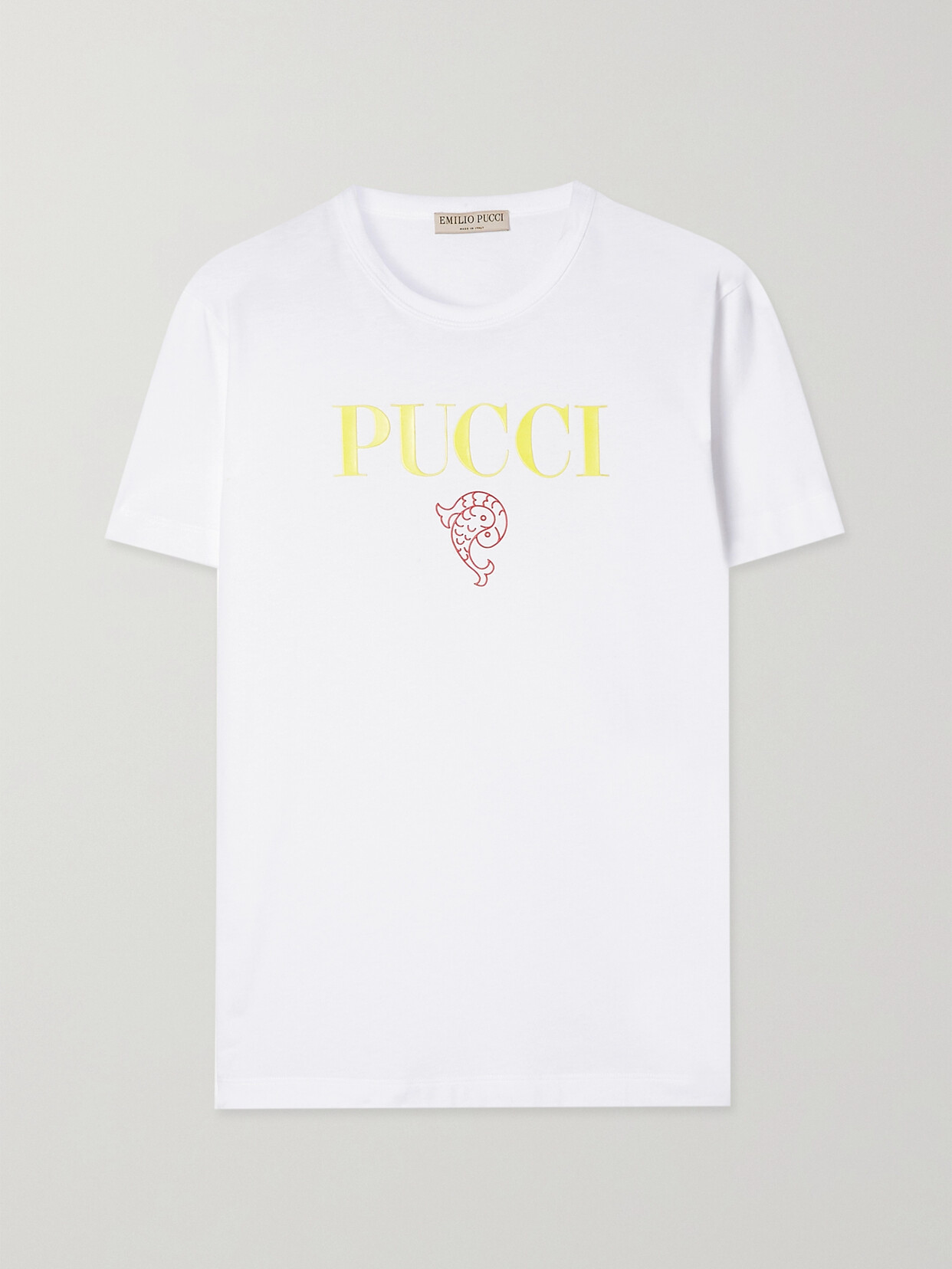 PUCCI - Appliquéd Cotton-jersey T-shirt - White