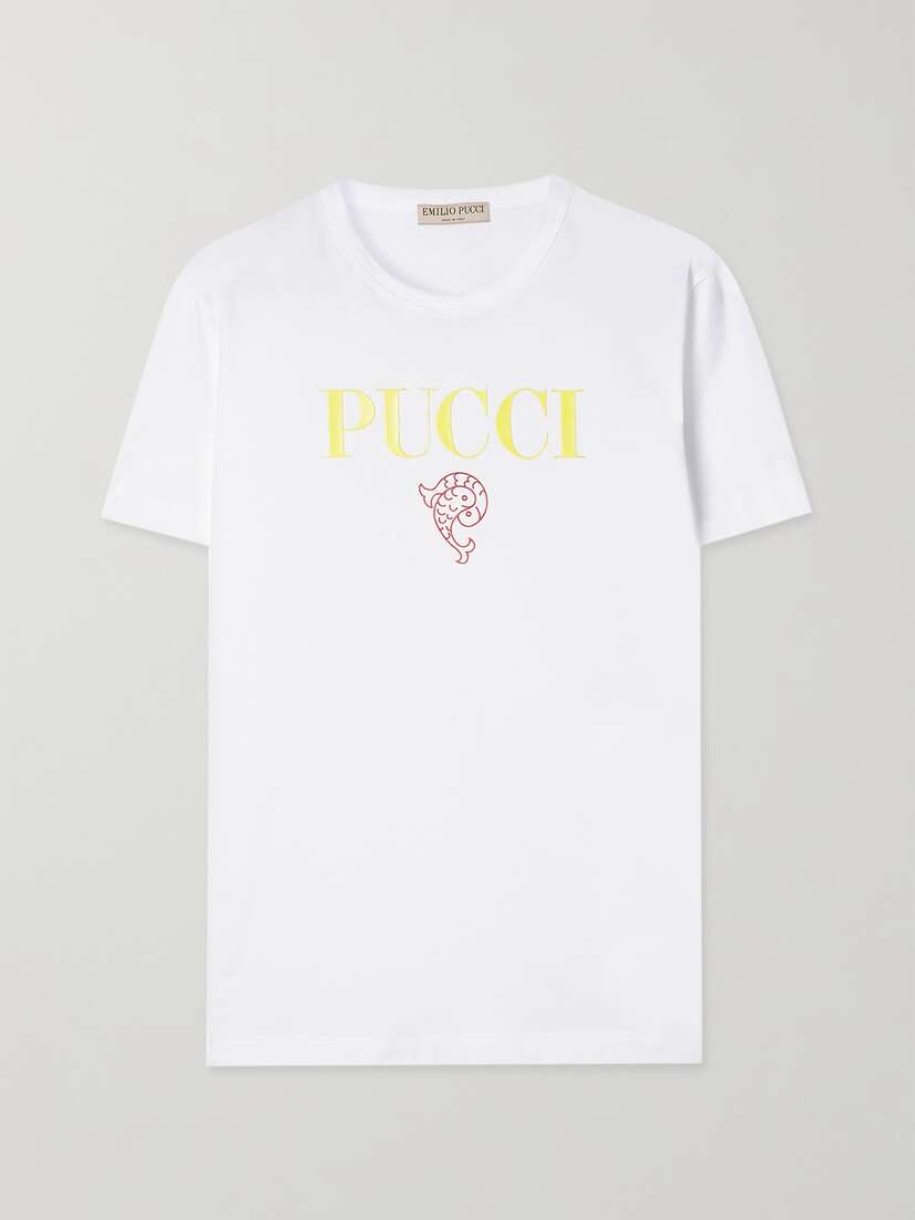 PUCCI Appliquéd Cotton-jersey T-shirt - x large