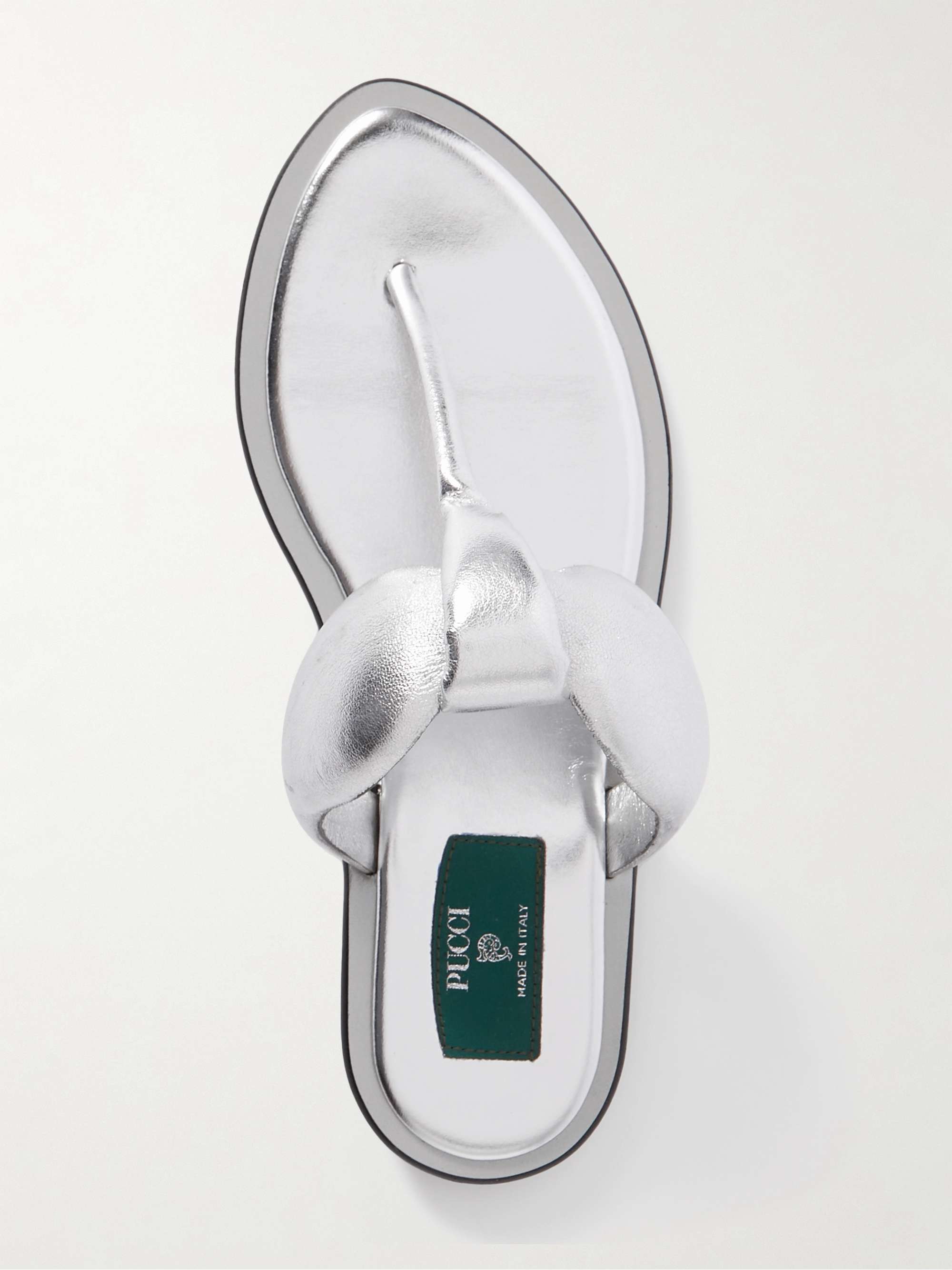PUCCI Padded metallic leather sandals