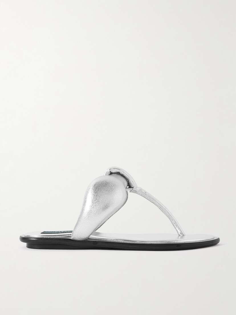 PUCCI Padded Metallic Leather Sandals