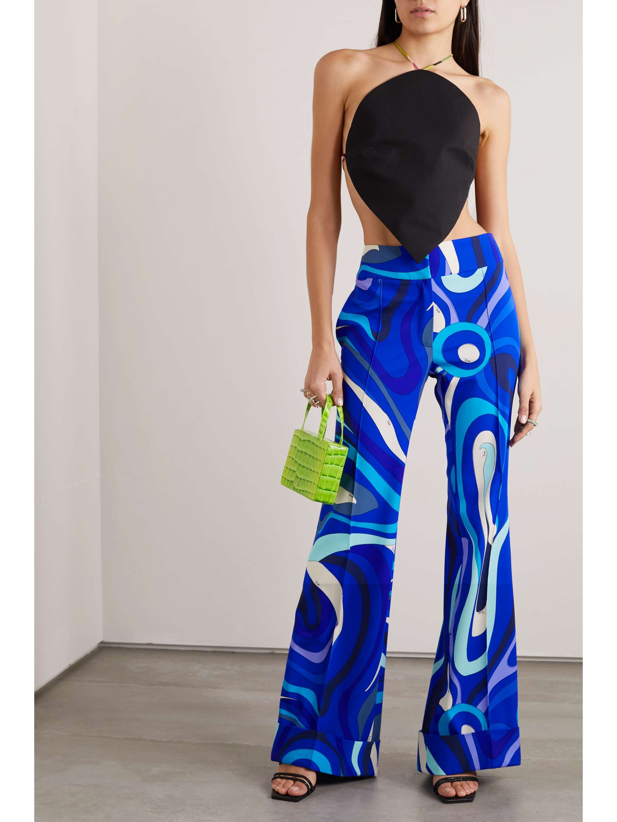 PUCCI Printed woolblend straightleg pants NETAPORTER