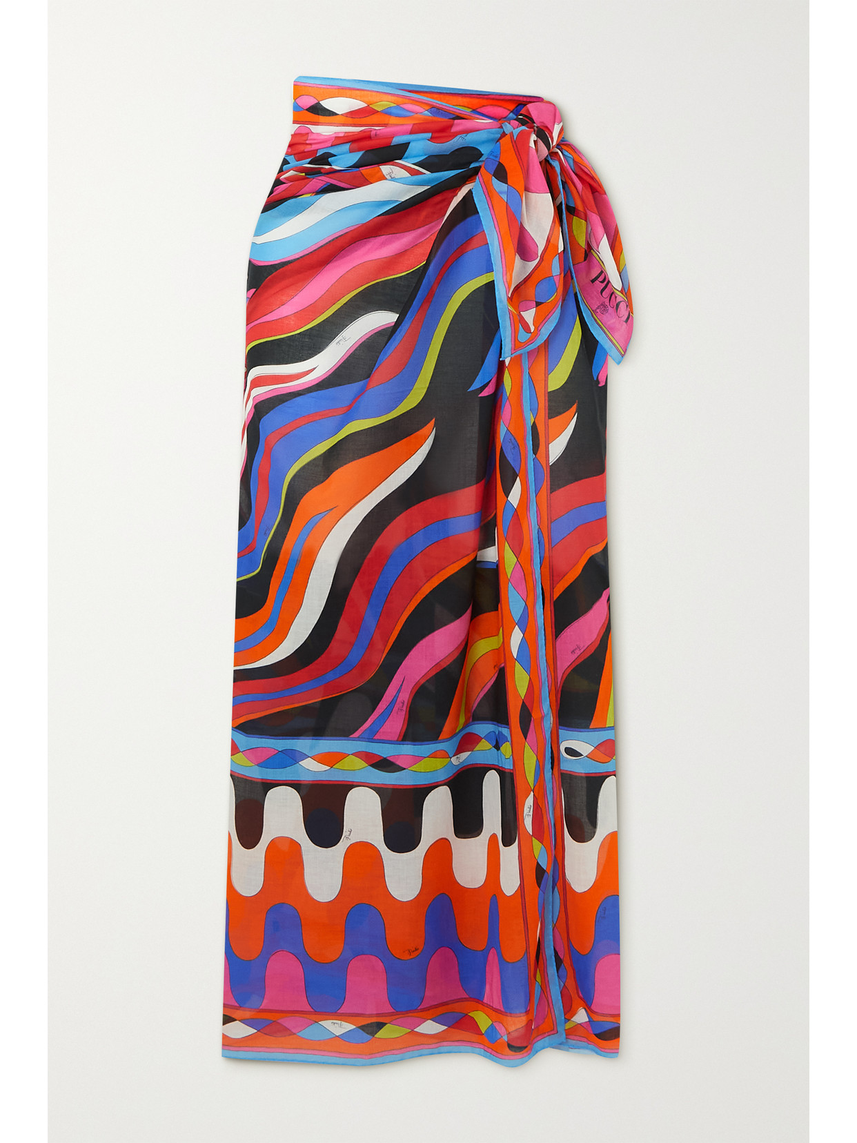 PUCCI - Printed Cotton-voile Pareo - Blue