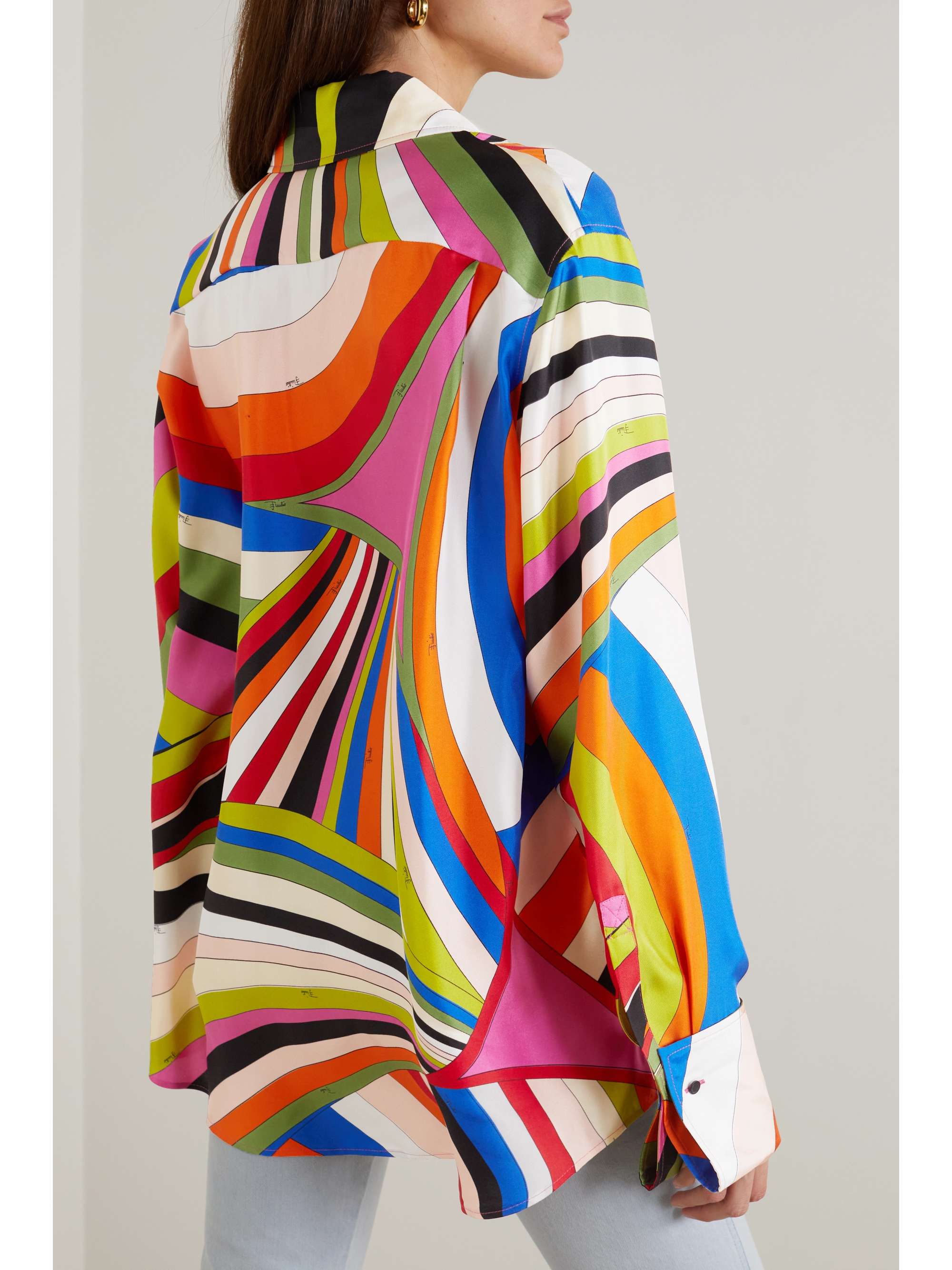 PUCCI Hemd aus bedrucktem Seiden-Twill
