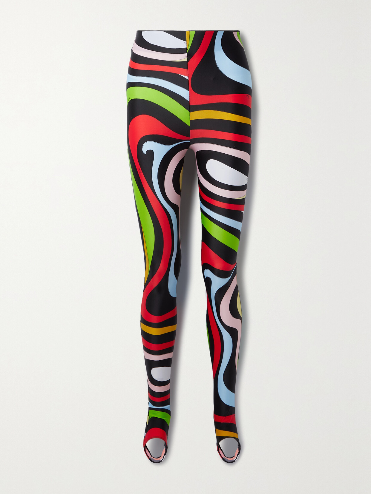 Pucci Printed Stretch Stirrup Leggings In Multi