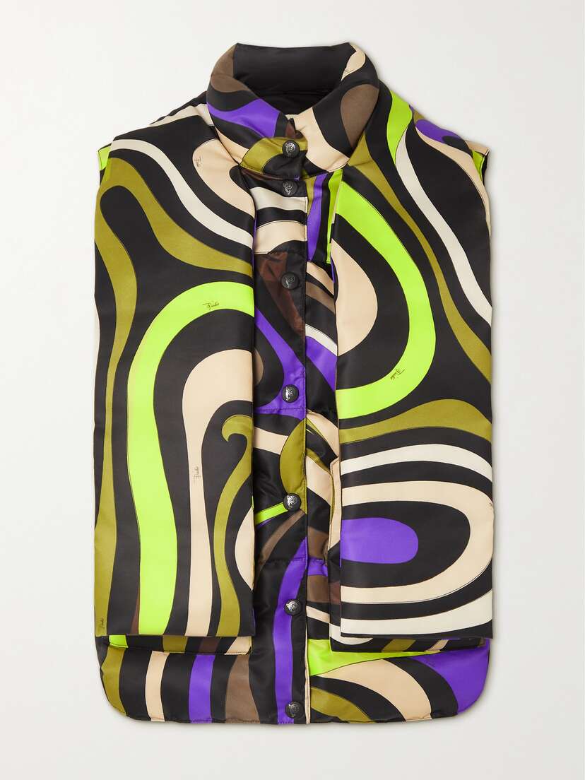 PUCCI Scarf-detailed Quilted Printed Shell Vest